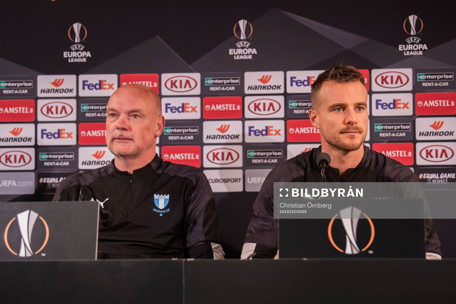 Uwe Rösler, head coach and Eric Larsson of Malmö FF