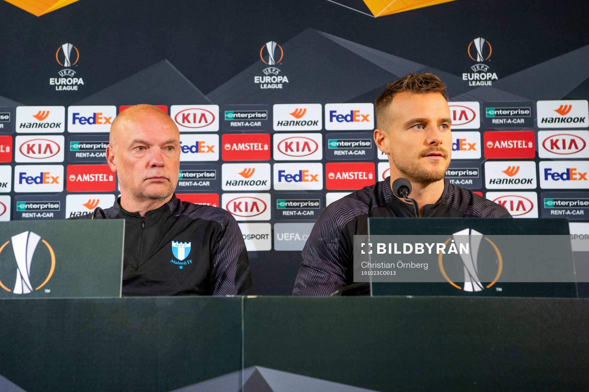 Uwe Rösler, head coach and Eric Larsson of Malmö FF