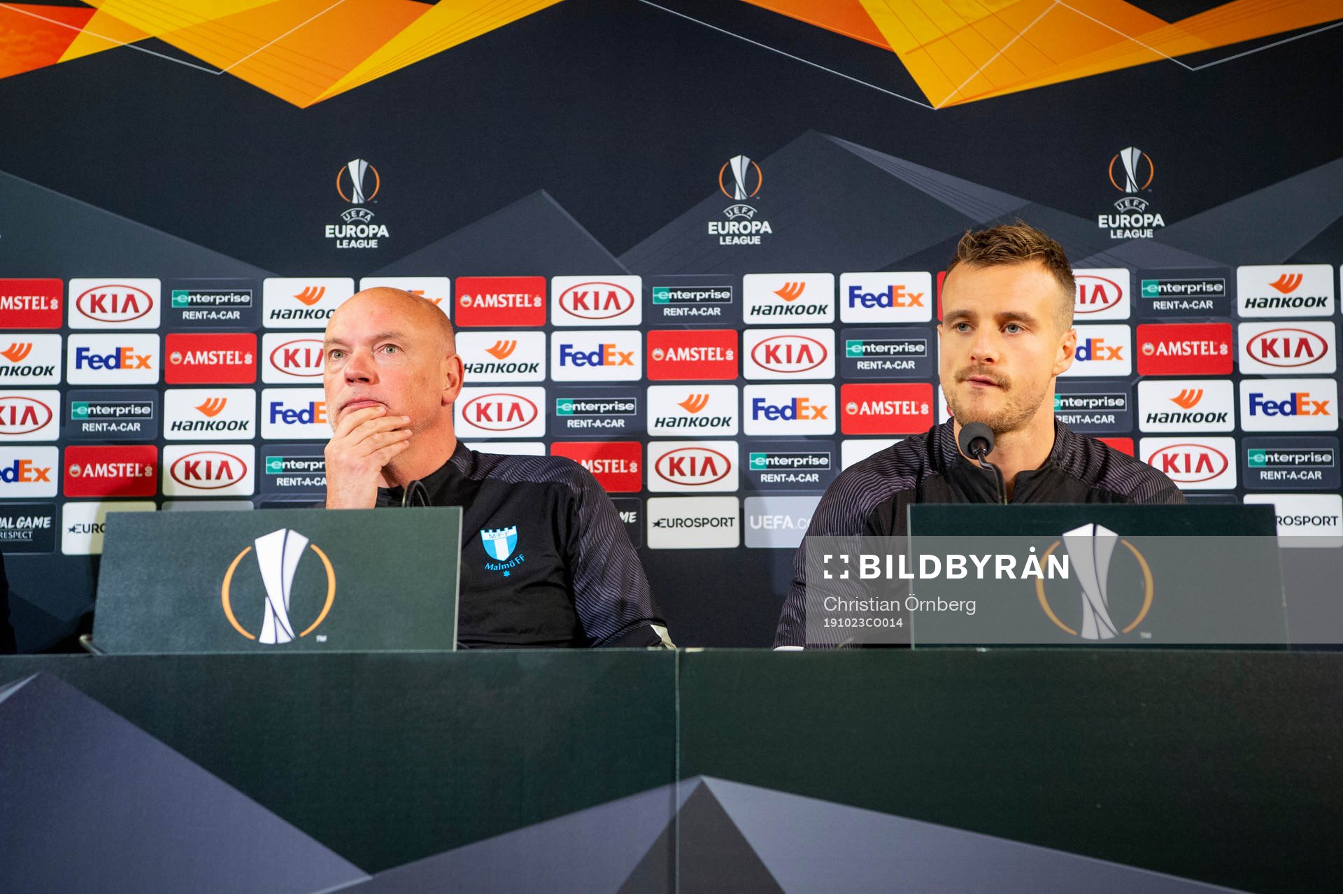 Uwe Rösler, head coach and Eric Larsson of Malmö FF