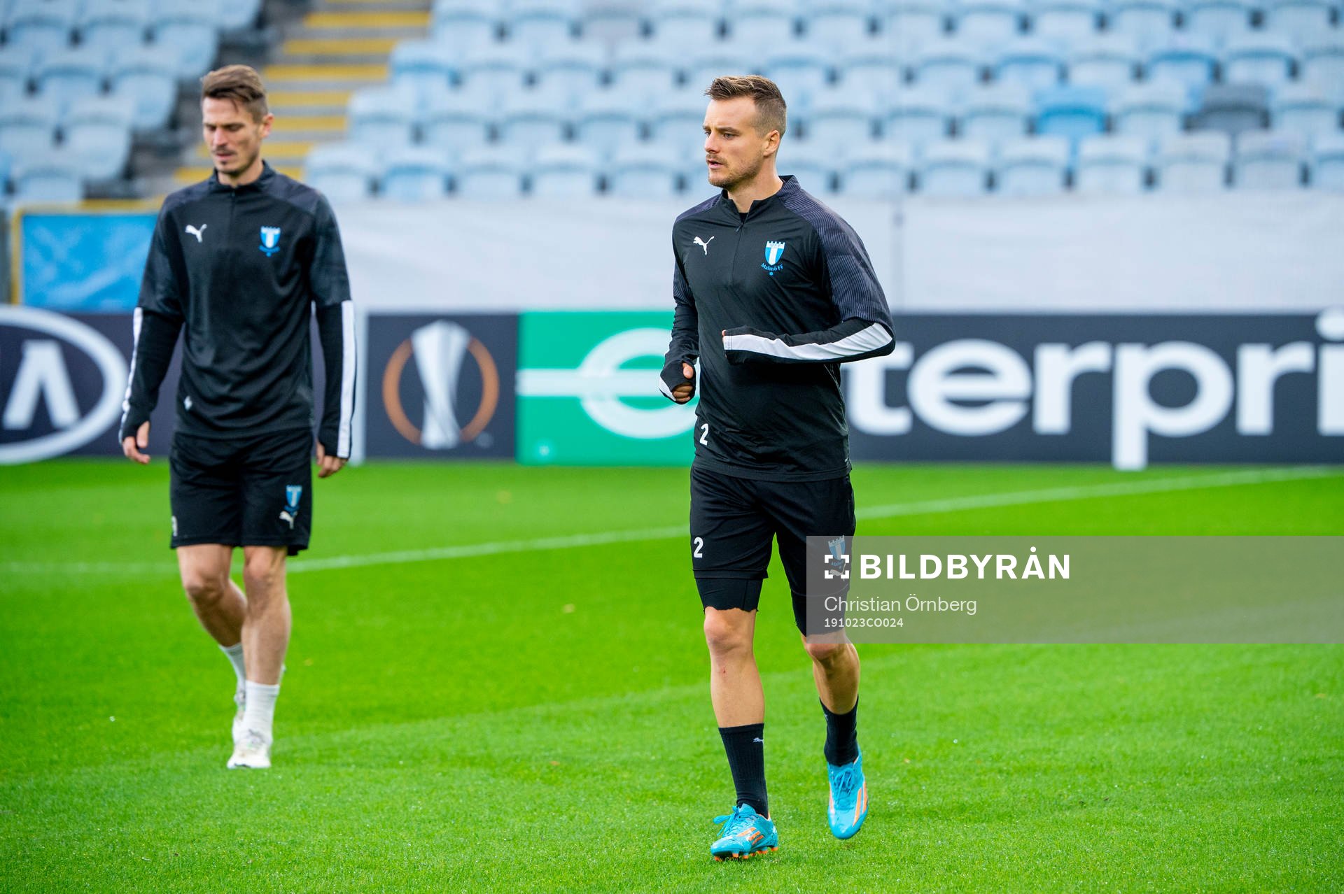 Markus Rosenberg and Eric Larsson of Malmö FF