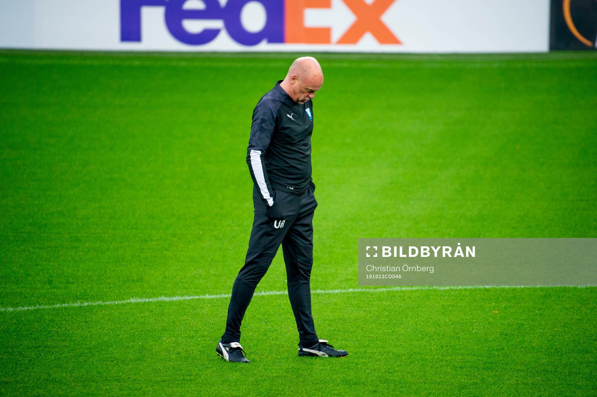Coach Uwe Rösler of Malmö FF during a training session ahead of the Europa league match between Malmö FF and Lugano on October 23, 2019 in Malmö.