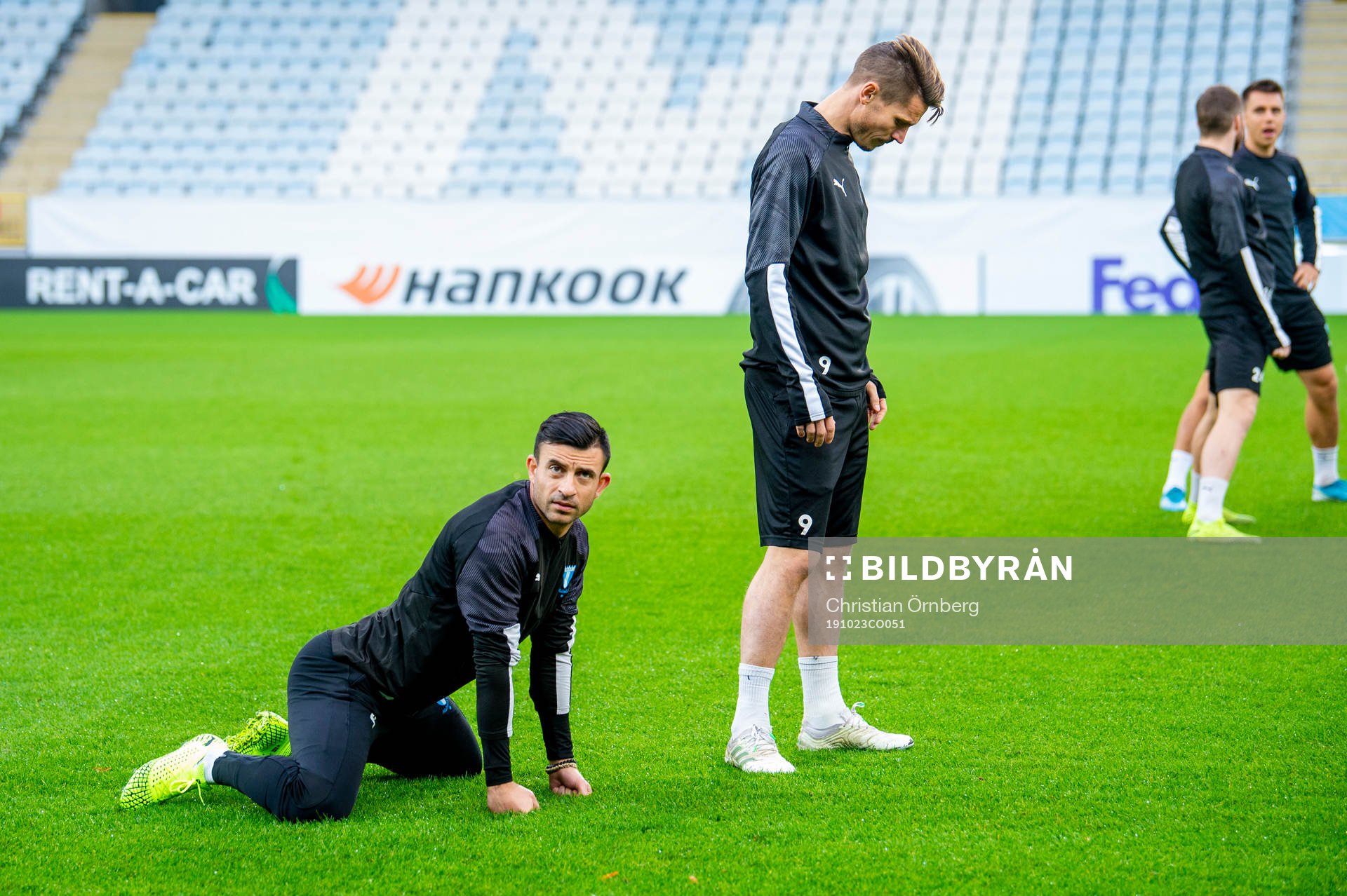 Behrang Safari and Markus Rosenberg of Malmö FF