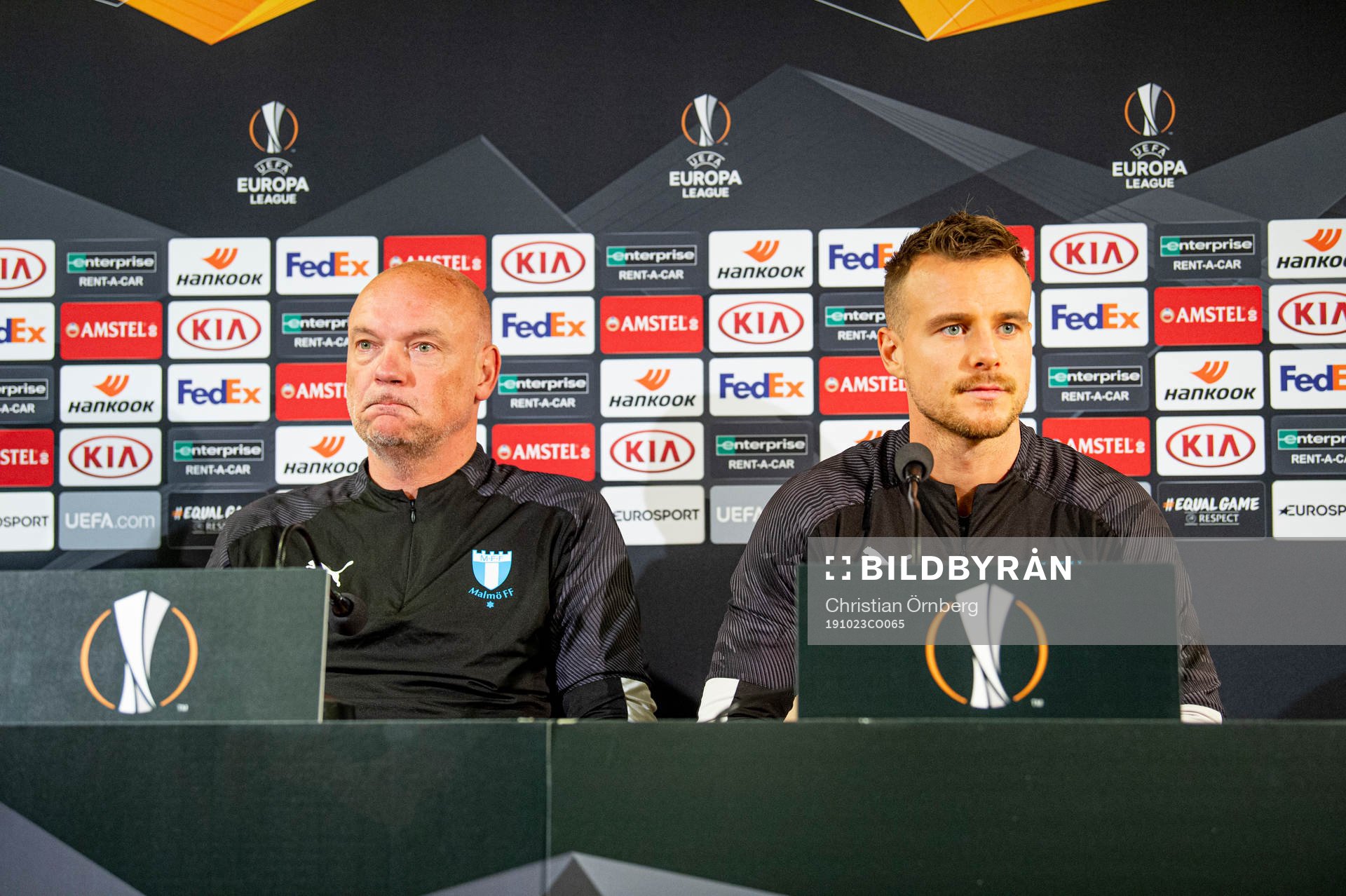 Uwe Rösler, head coach and Eric Larsson of Malmö FF