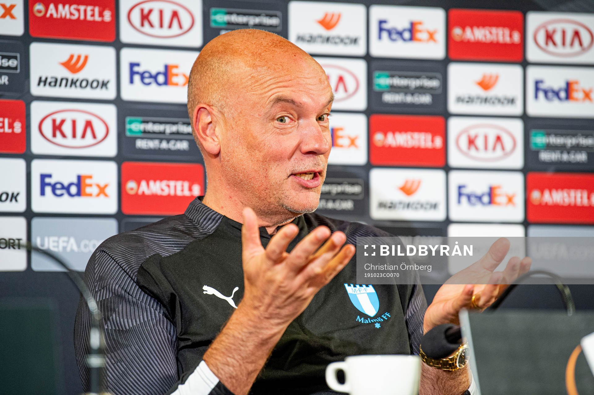 Uwe Rösler, head coach and Eric Larsson of Malmö FF