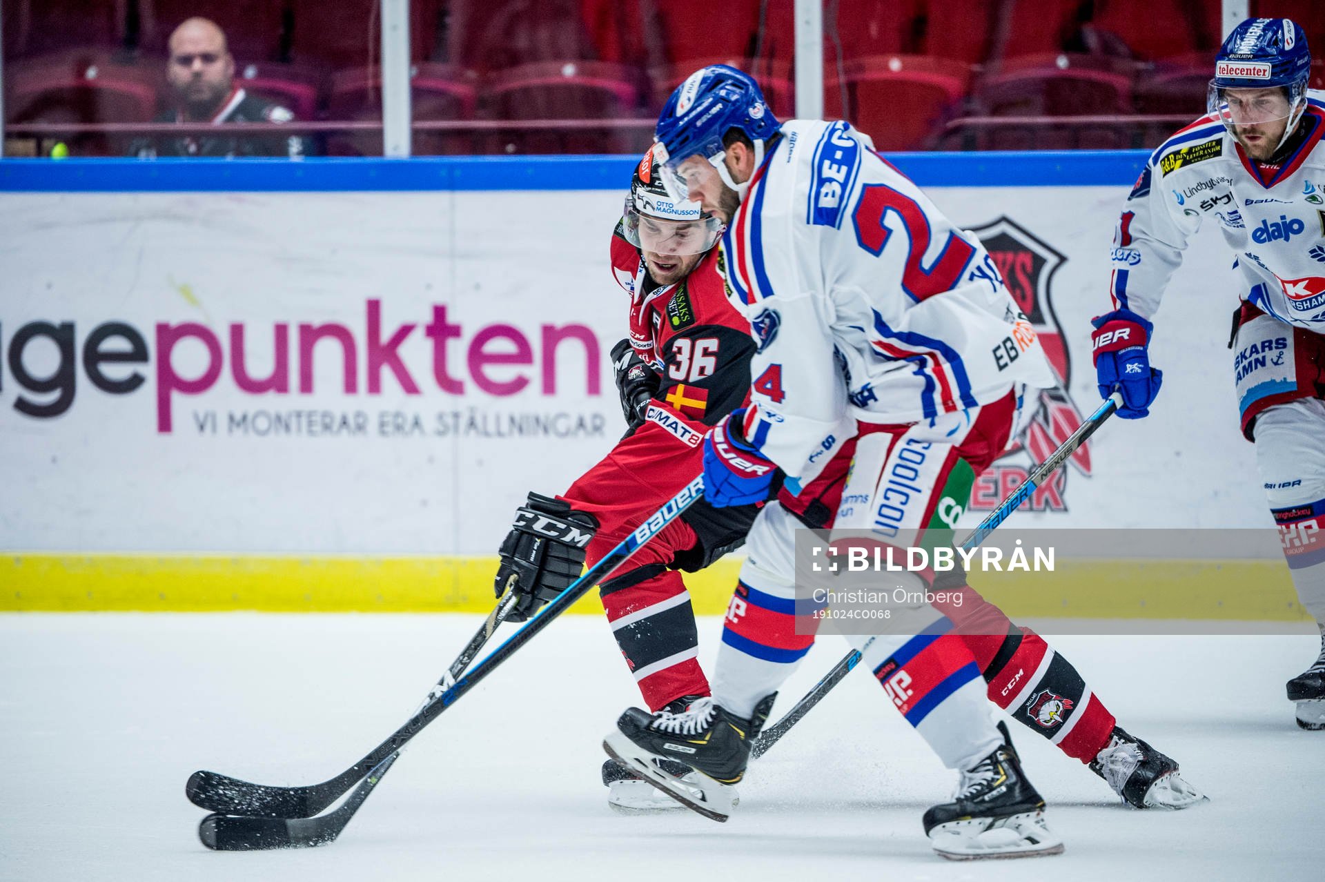 Malmö Redhawks Matias Myttynen mot Oskarshamns Rok Ticar