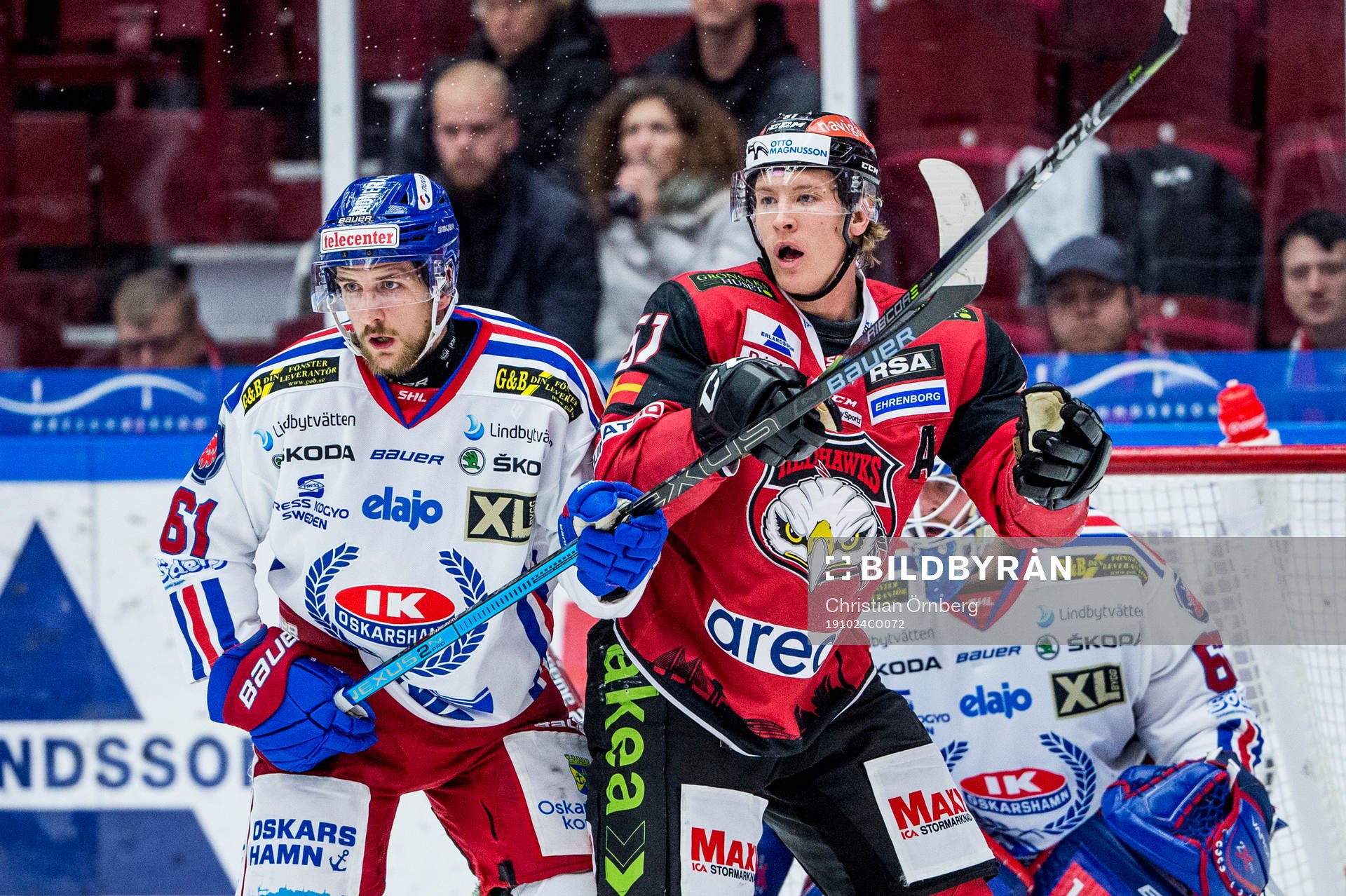 Oskarshamns Emil Wahlberg och Malmö Redhawks Emil