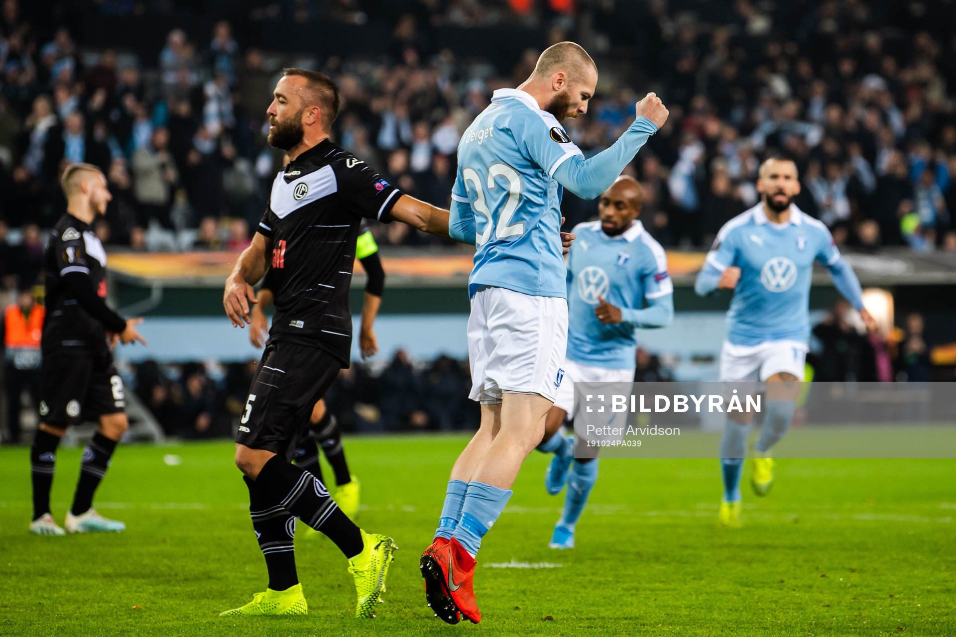 Jo Inge Berget of Malmö FF celebrates