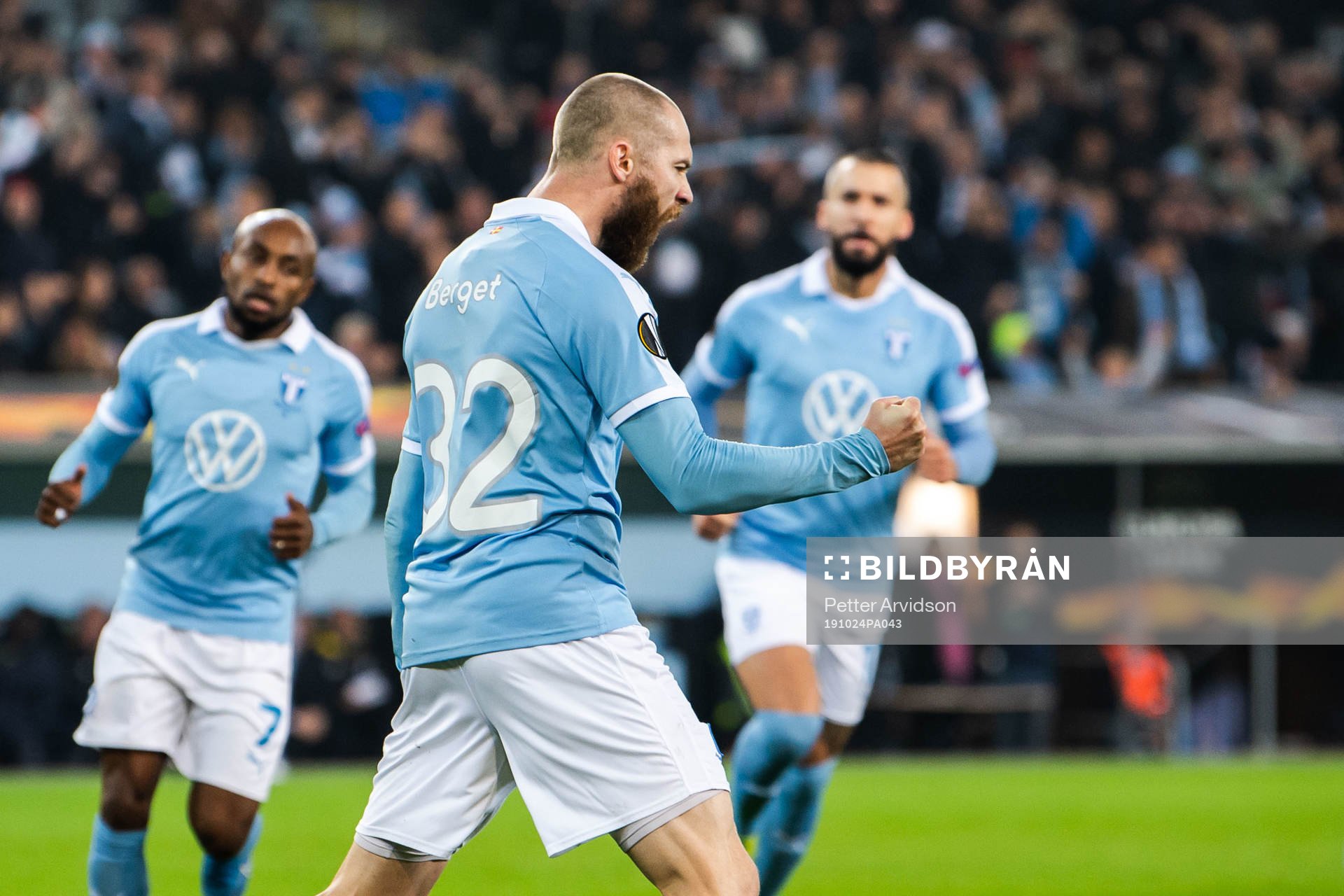 Jo Inge Berget of Malmö FF celebrates
