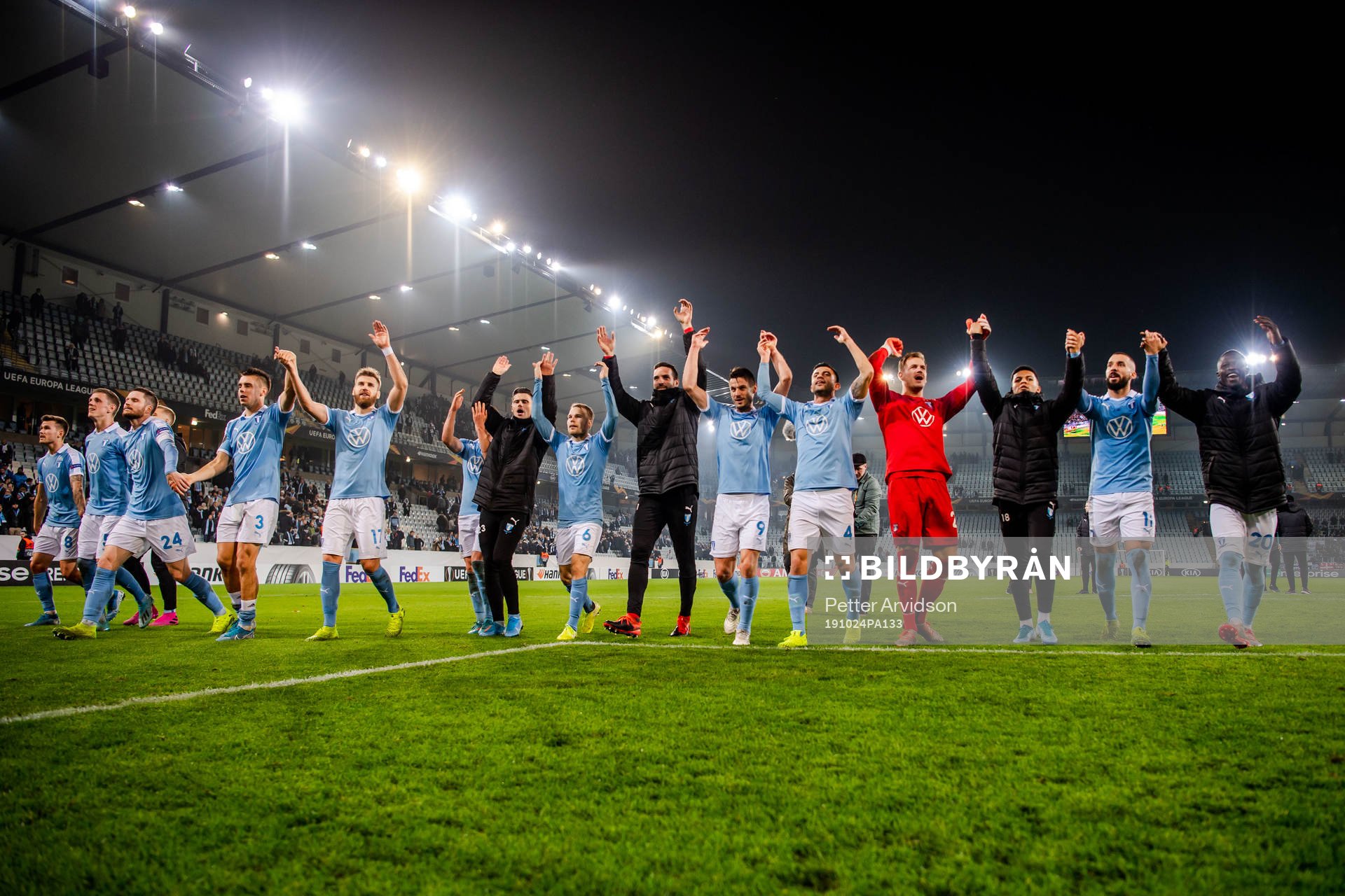 Players of Malmö FF celebrate