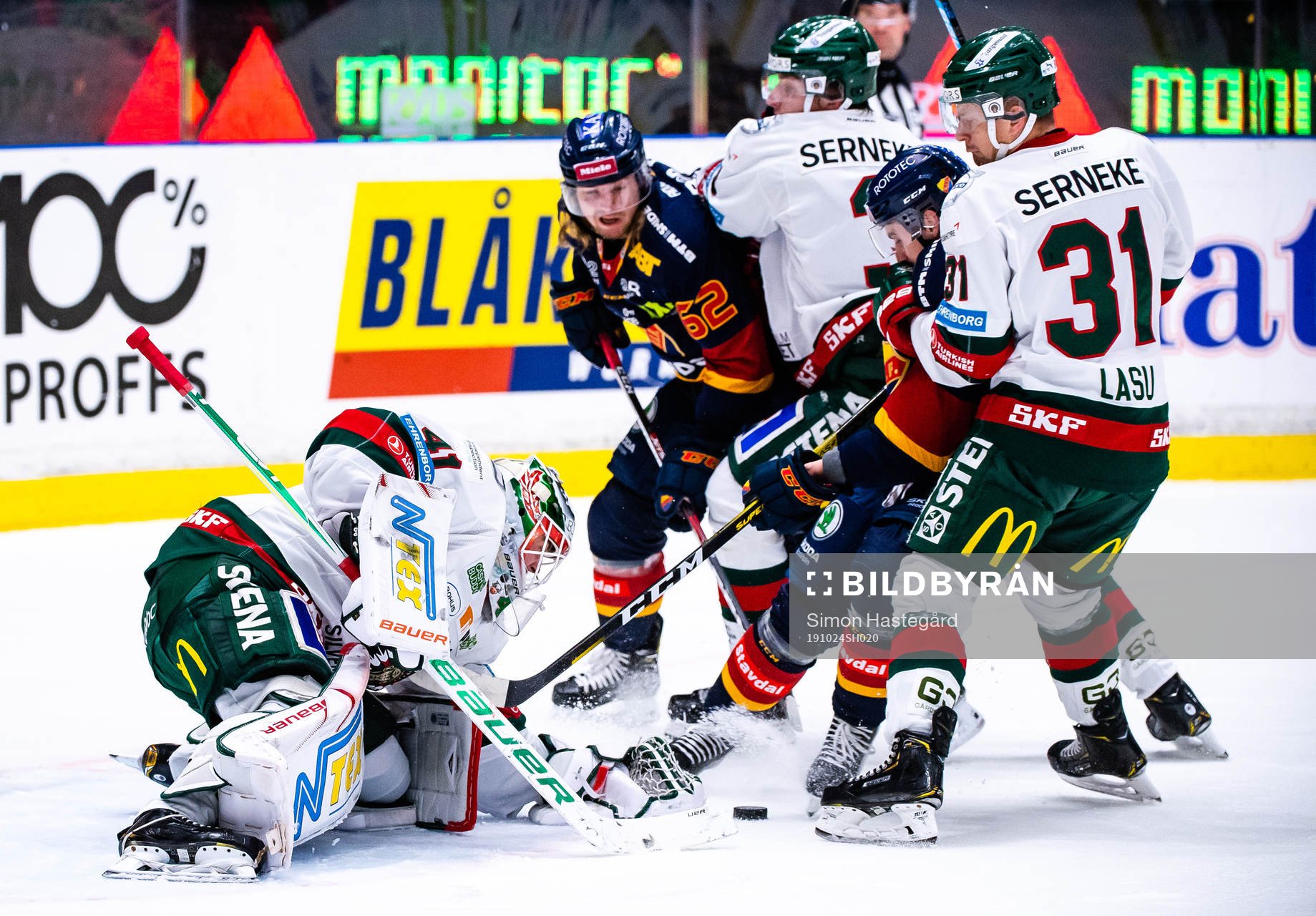 Djurgårdens Manuel Ågren och Michael Haga oroar framför