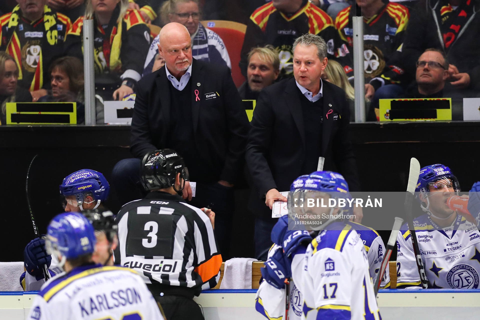 Leksands tränare Roger Melin och assisterande tränare