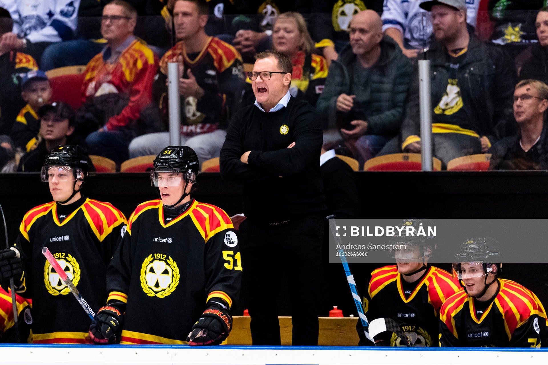 Brynäs tränare Magnus Sundquist reagerar