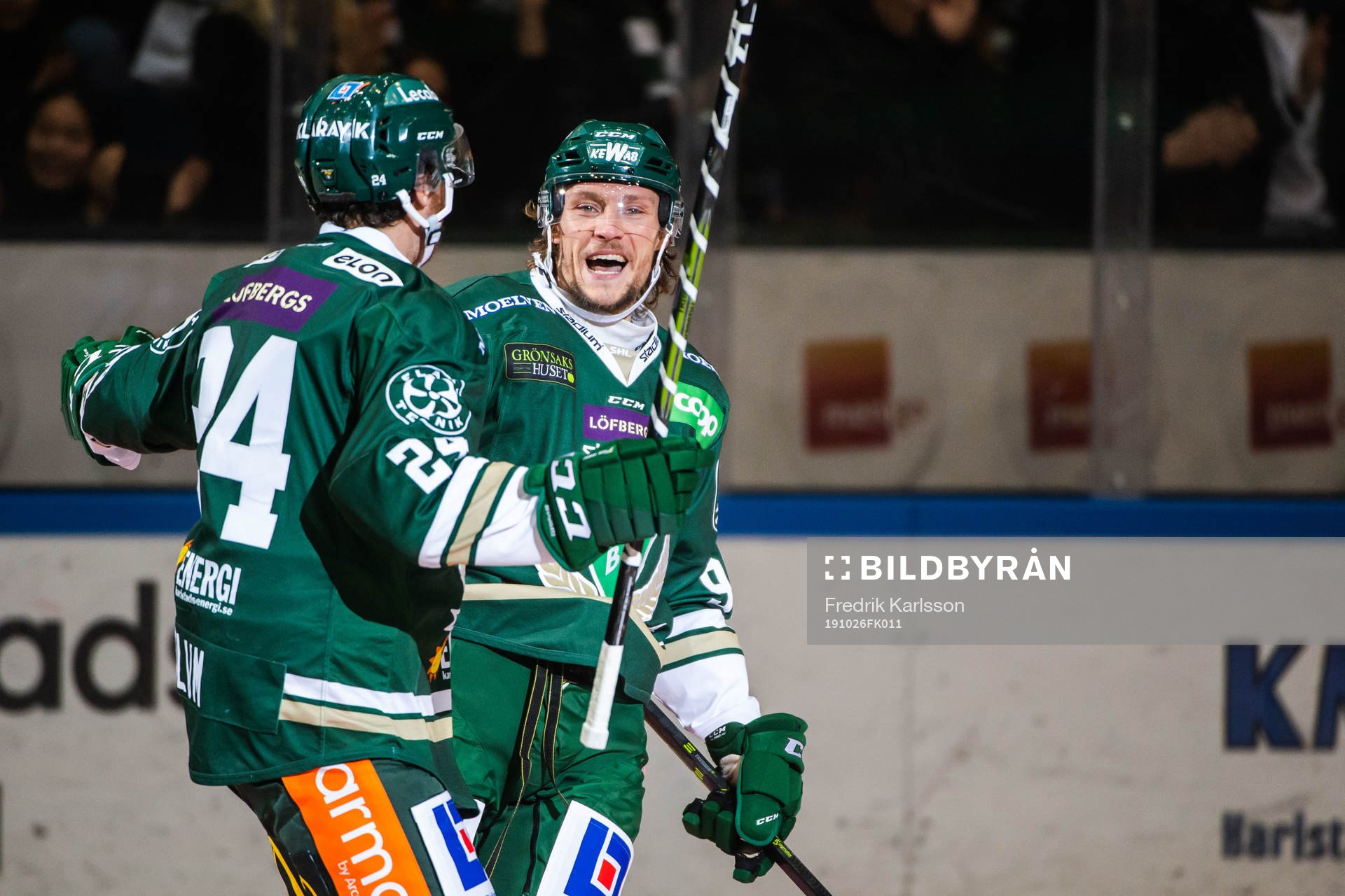 Färjestads Jesper Olofsson jublar