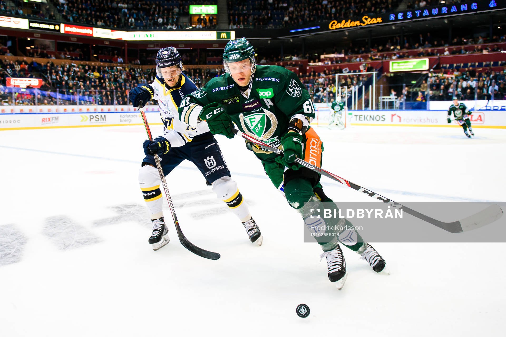 s Oscar Sundh och Färjestads Johan Ryno