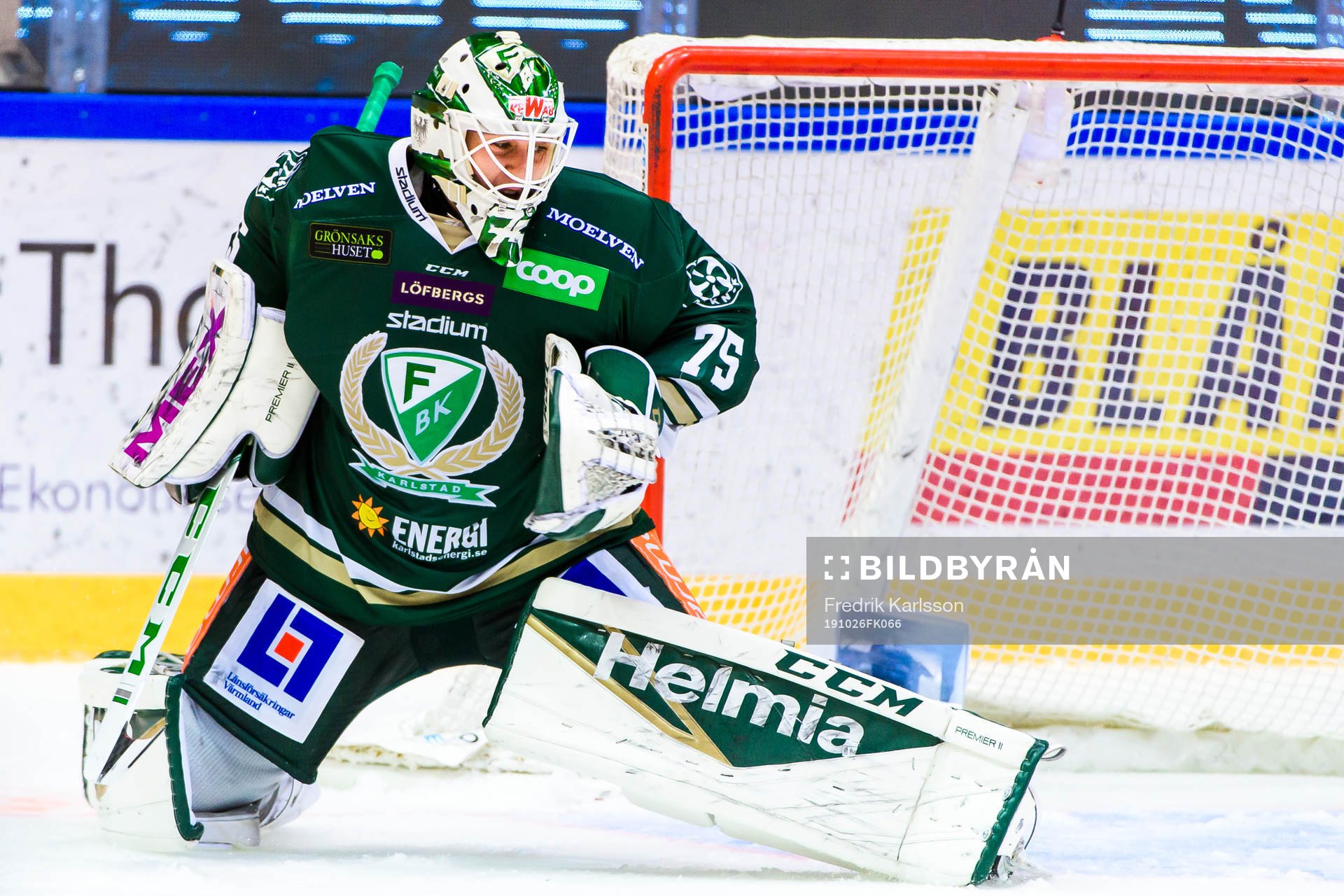 Färjestads målvakt Arvid Holm