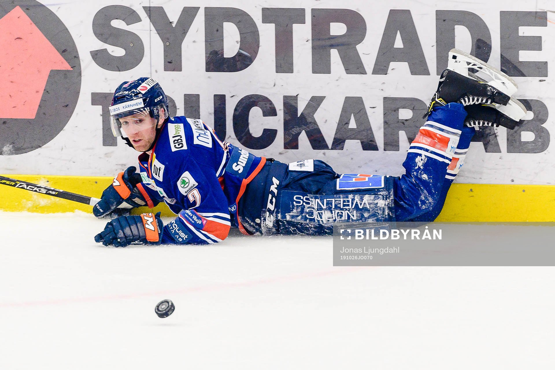 Växjös Matthew Bodie ligger på isen