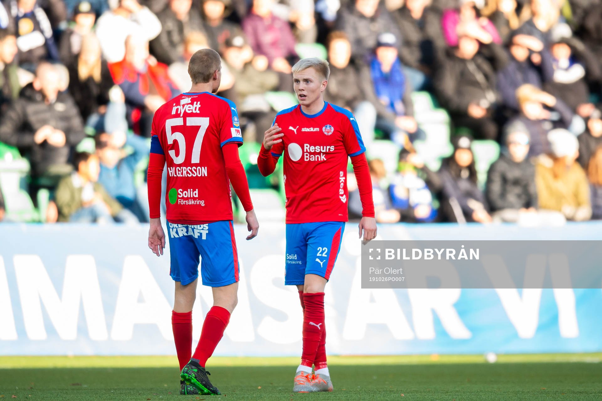 Helsingborgs Daniel Hafsteinsson i samtal med Alex Andersson