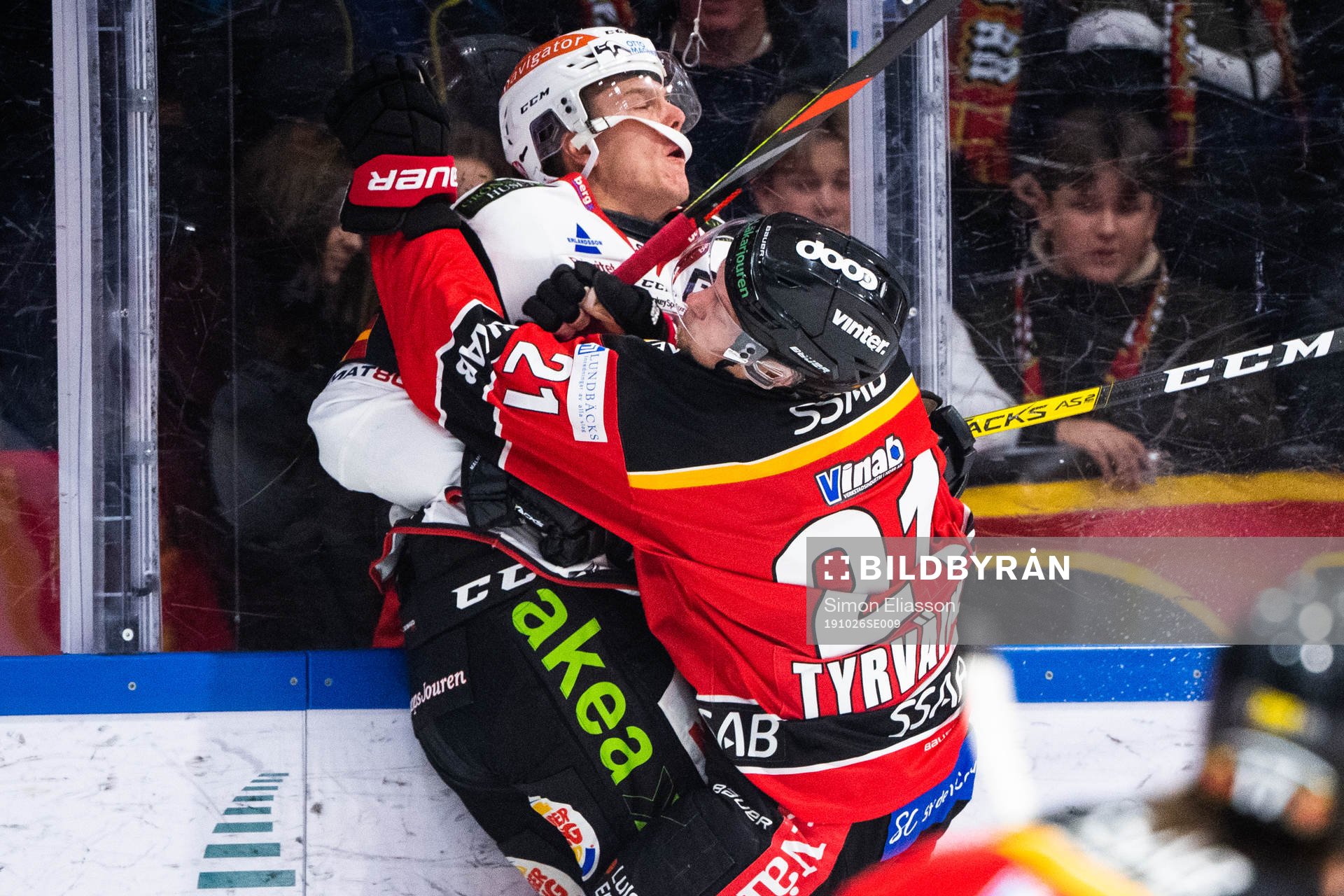 Malmö Redhawks Carl-Johan Lerby och Luleås Juhani