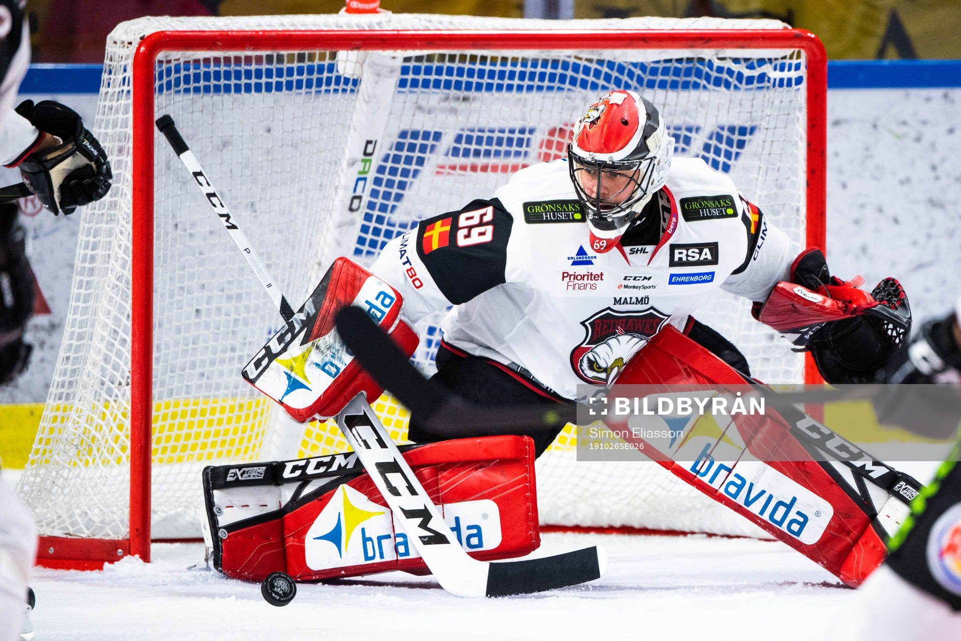 Malmö Redhawks målvakt Oscar Alsenfelt