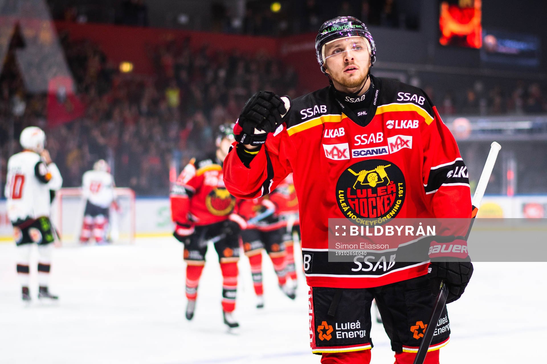 Luleås Robin Kovacs jublar