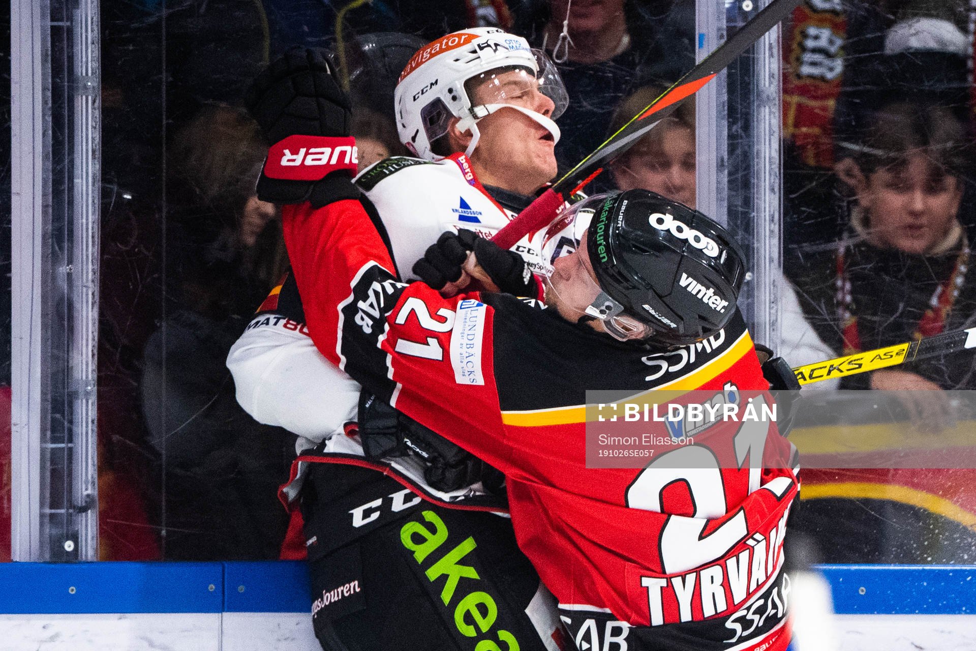 Malmö Redhawks Carl-Johan Lerby och Luleås Juhani