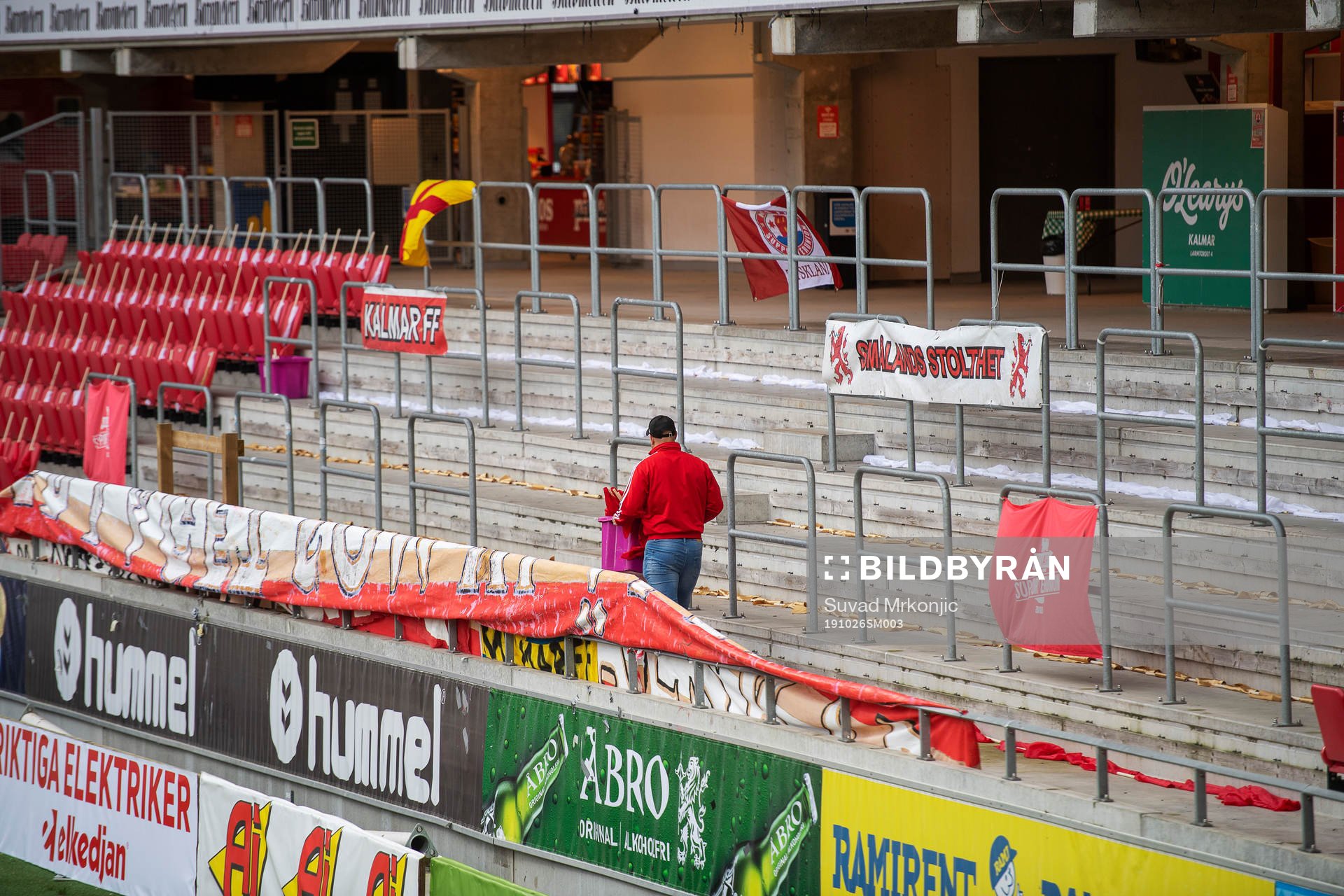 Tifoförberedelser på Guldfågeln Arena