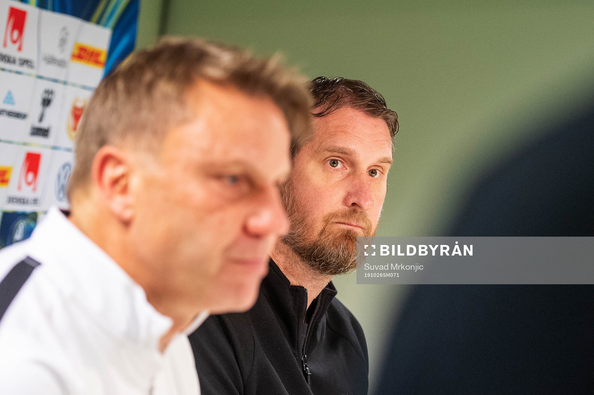 Falkenbergs tränare Hasse Eklund och Kalmars assisterende