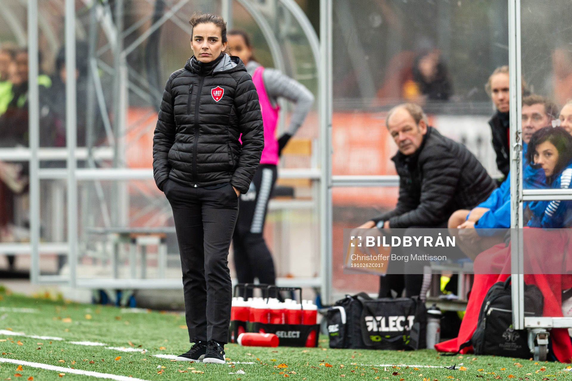 Limhamn Bunkeflos tränare Renée Slegers under fotbollsmatchen i Damallsvenskan mellan Limhamn Bunkeflo och Kopparbergs/Göteborg den 26 oktober 2019 i Malmö.