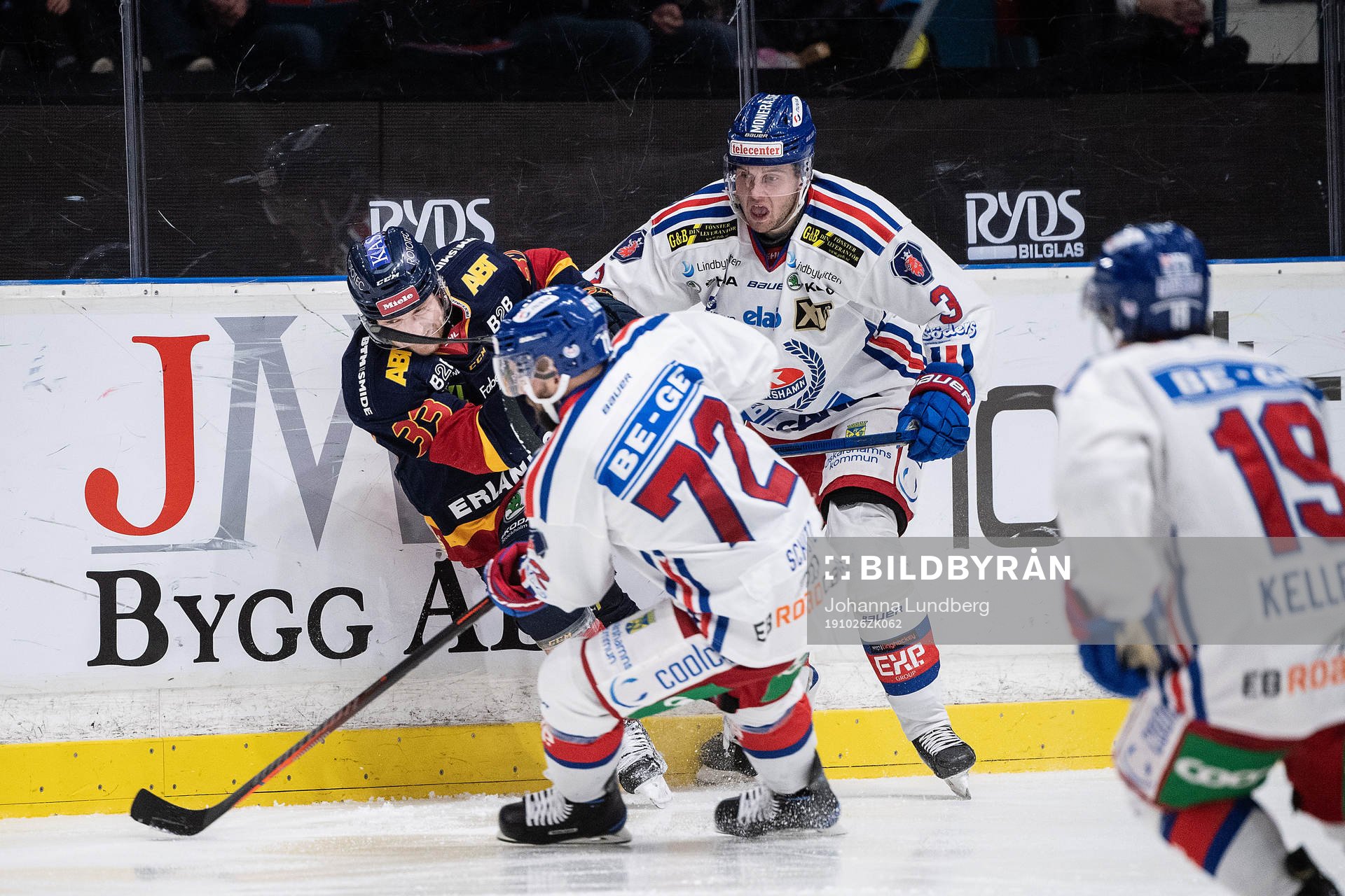 Djurgårdens Linus Hultström mot Oskarshamns Felix Schütz