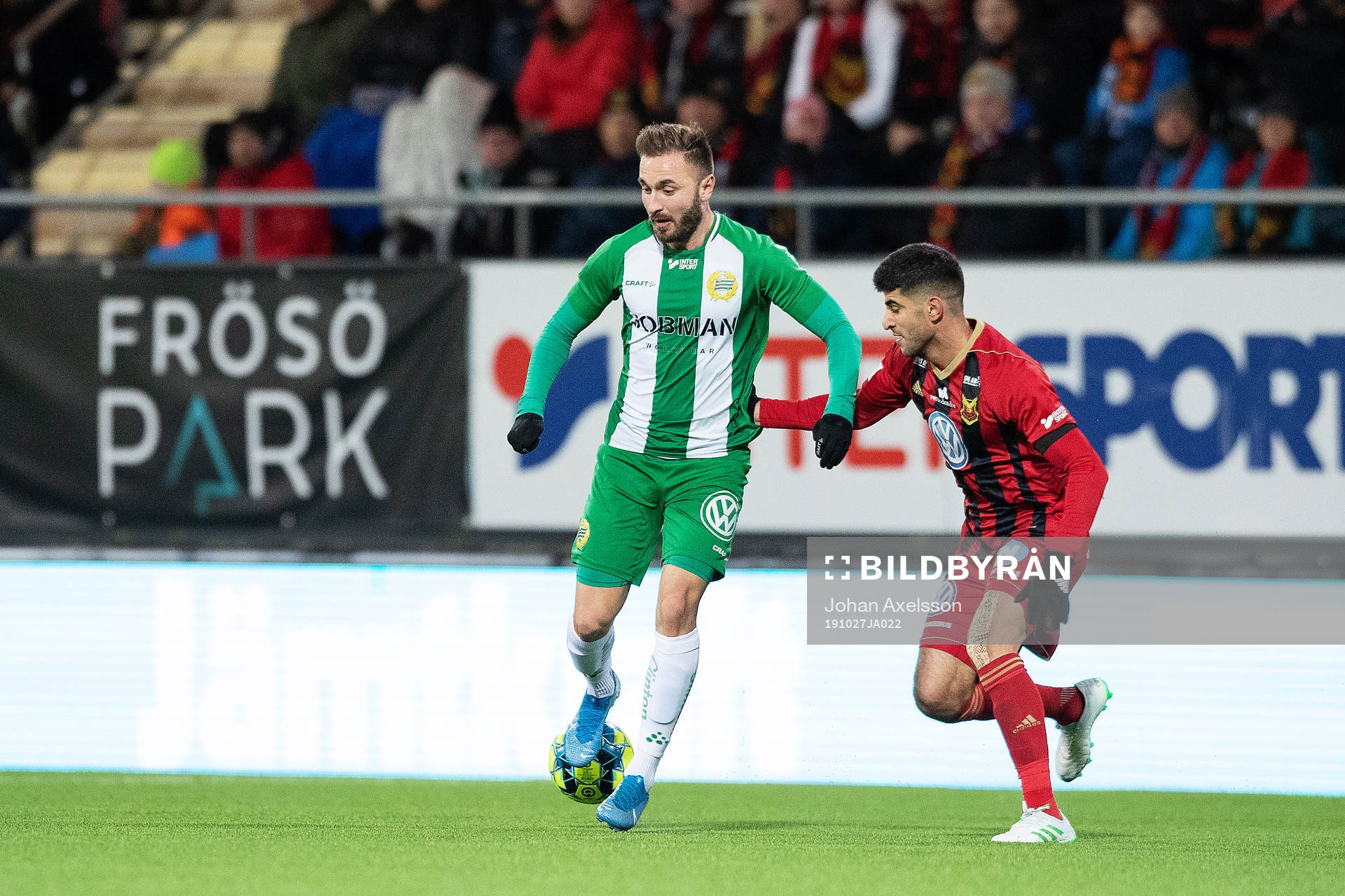 Hammarbys Muamer Tankovic och Östersunds Rewan Amin
