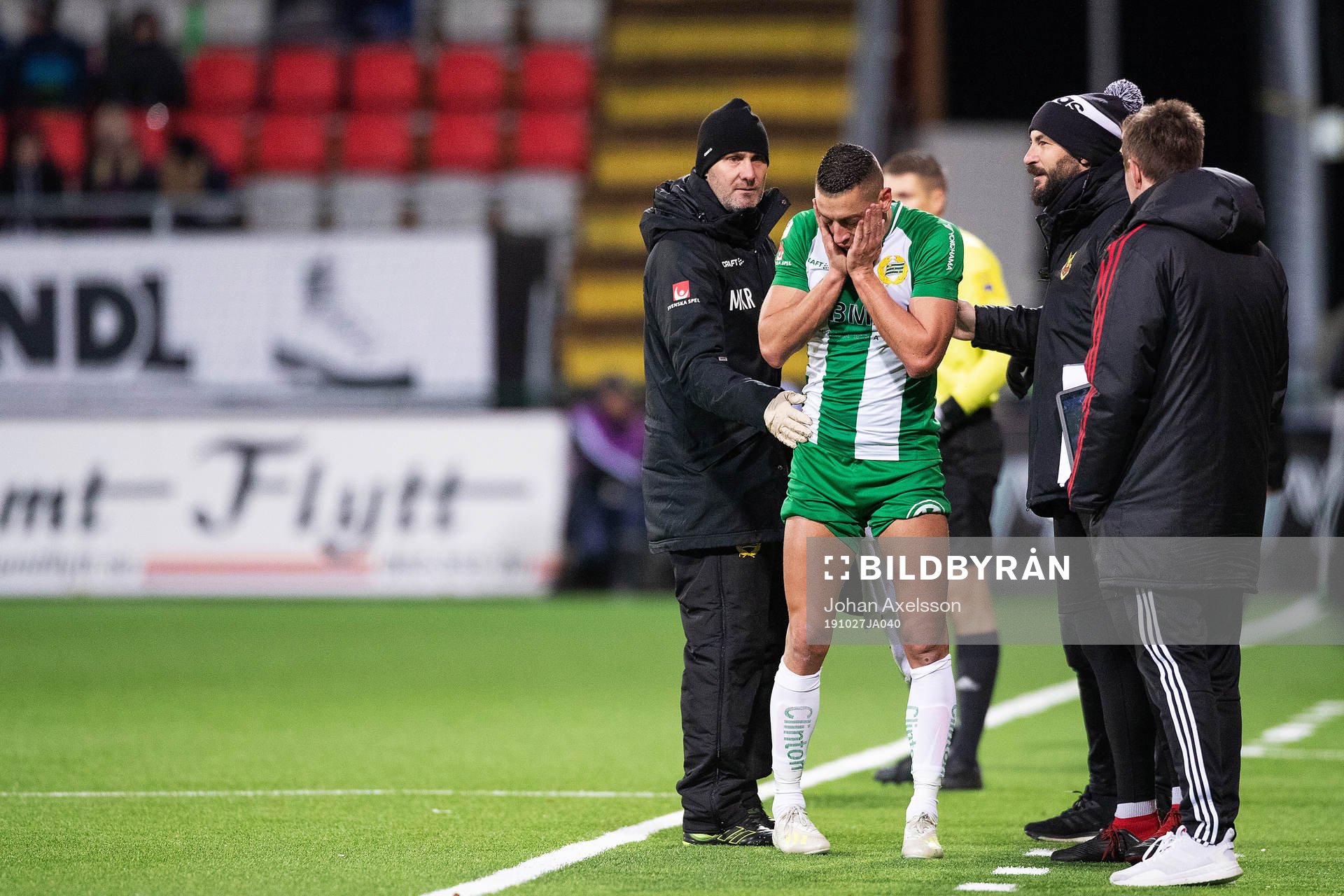 Hammarbys Nikola Djurdjic har ont