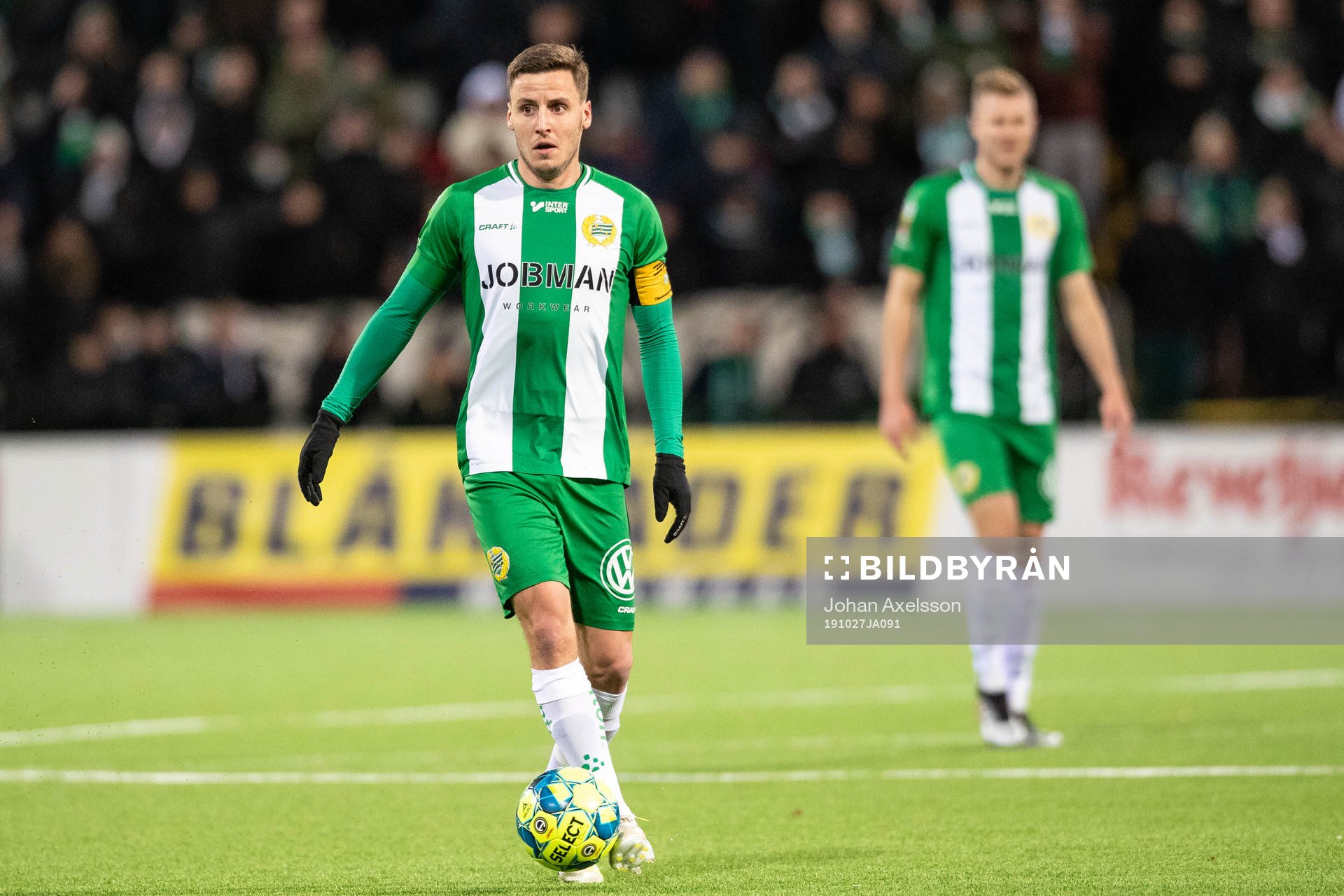 Hammarbys Jeppe Andrup Andersen  under fotbollsmatchen i Allsvenskan mellan Östersund och Hammarby den 27 Oktober 2019 i Östersund.
