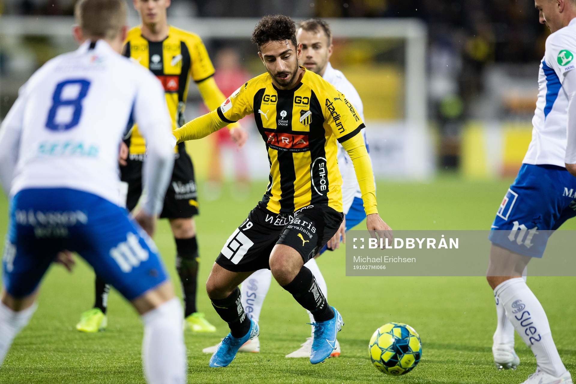 Häckens Daleho Irandust under fotbollsmatchen i allsvenskan mellan Häcken och Norrköping den 27 oktober 2019 i Göteborg.