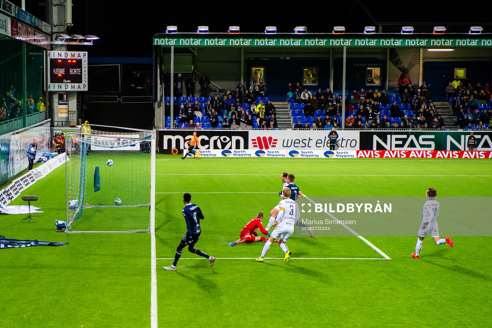 Amahl William D'Vaz Pellegrino of Kristiansund scores the