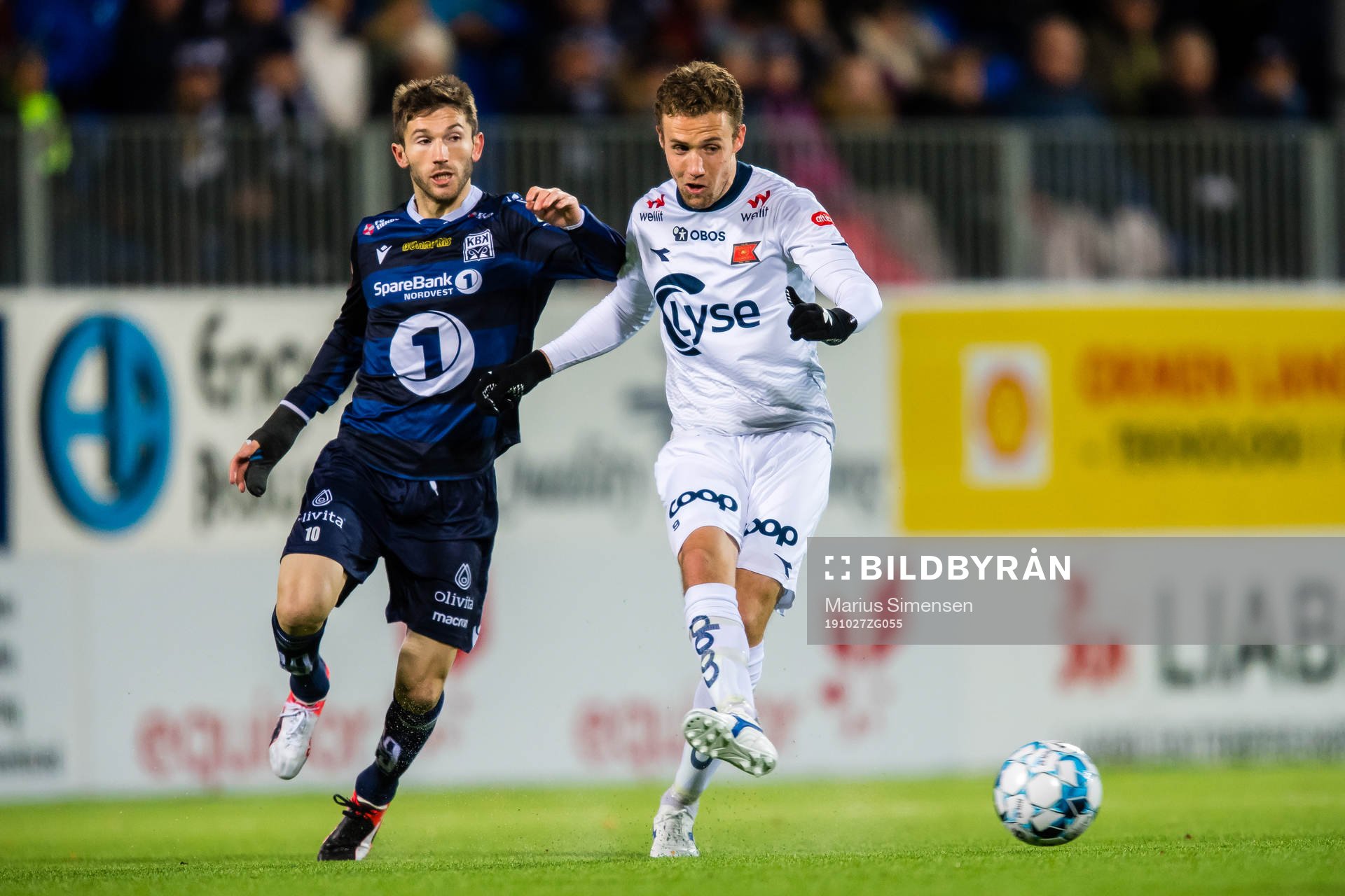 Liridon Kalludra of Kristiansund and Fredrik Torsteinbø of