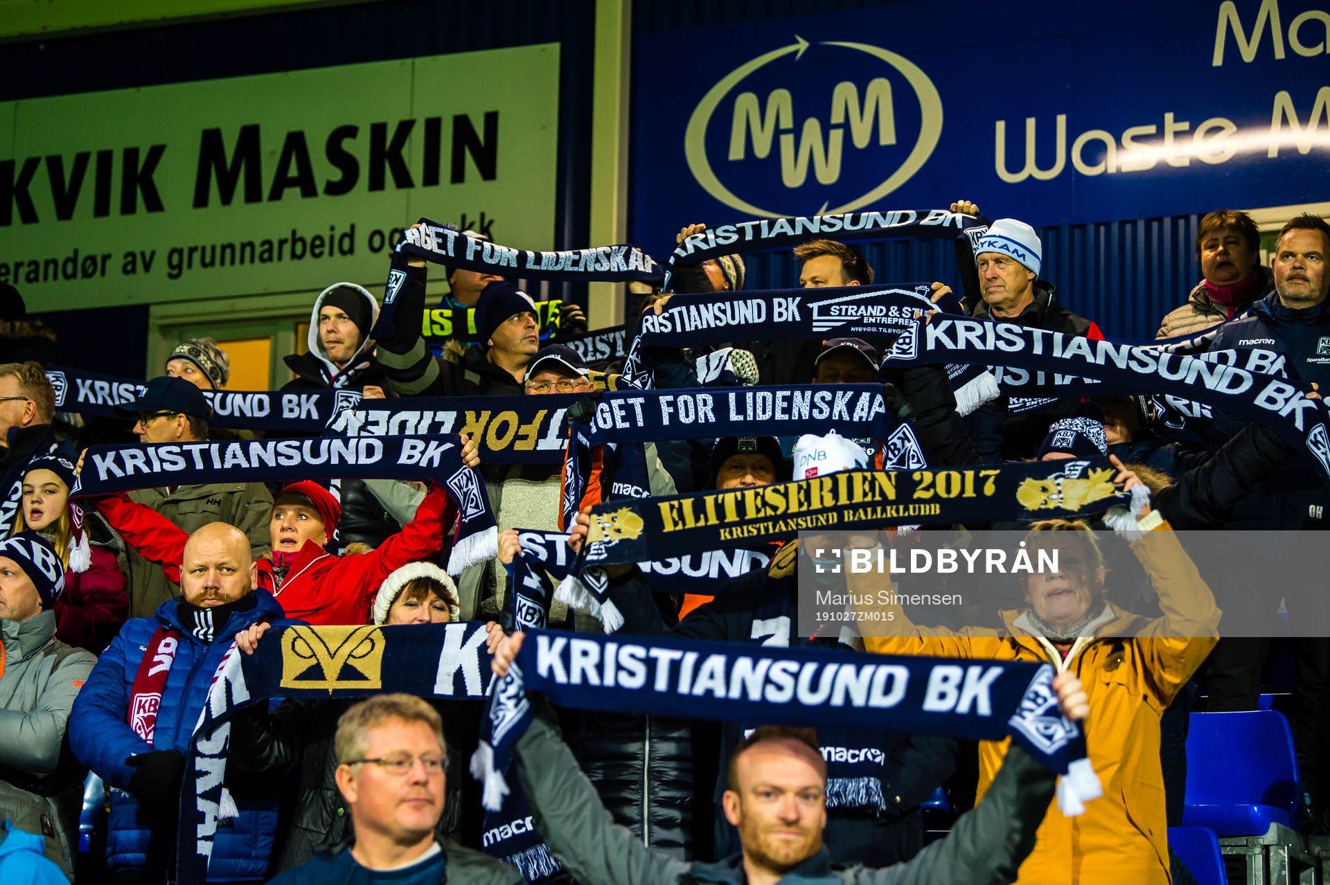 Spectators in the stands