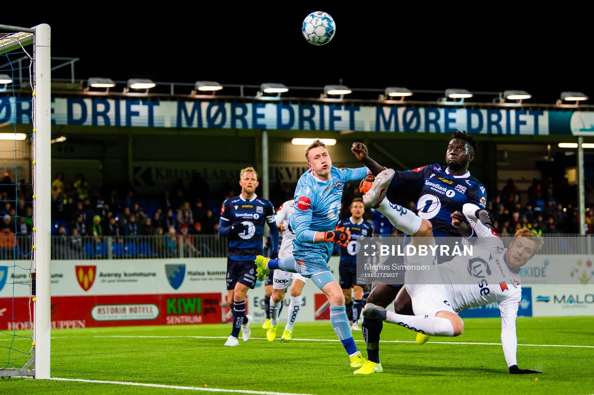 Sean Mcdermott, Aliou Coly of Kristiansund and Even