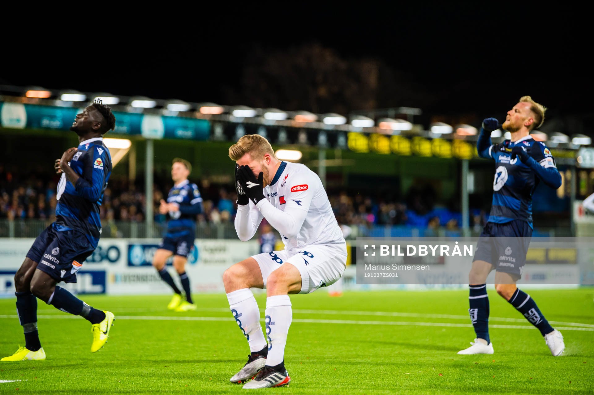 Benjamin Kallman of Viking looks dejected