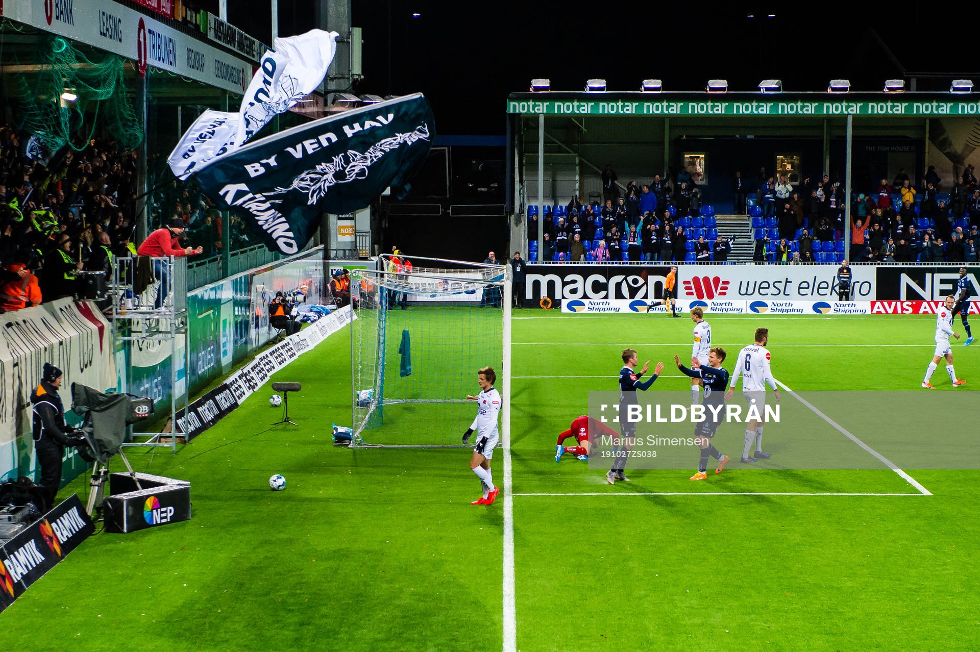 Sondre Sørli of Kristiansund celebrates