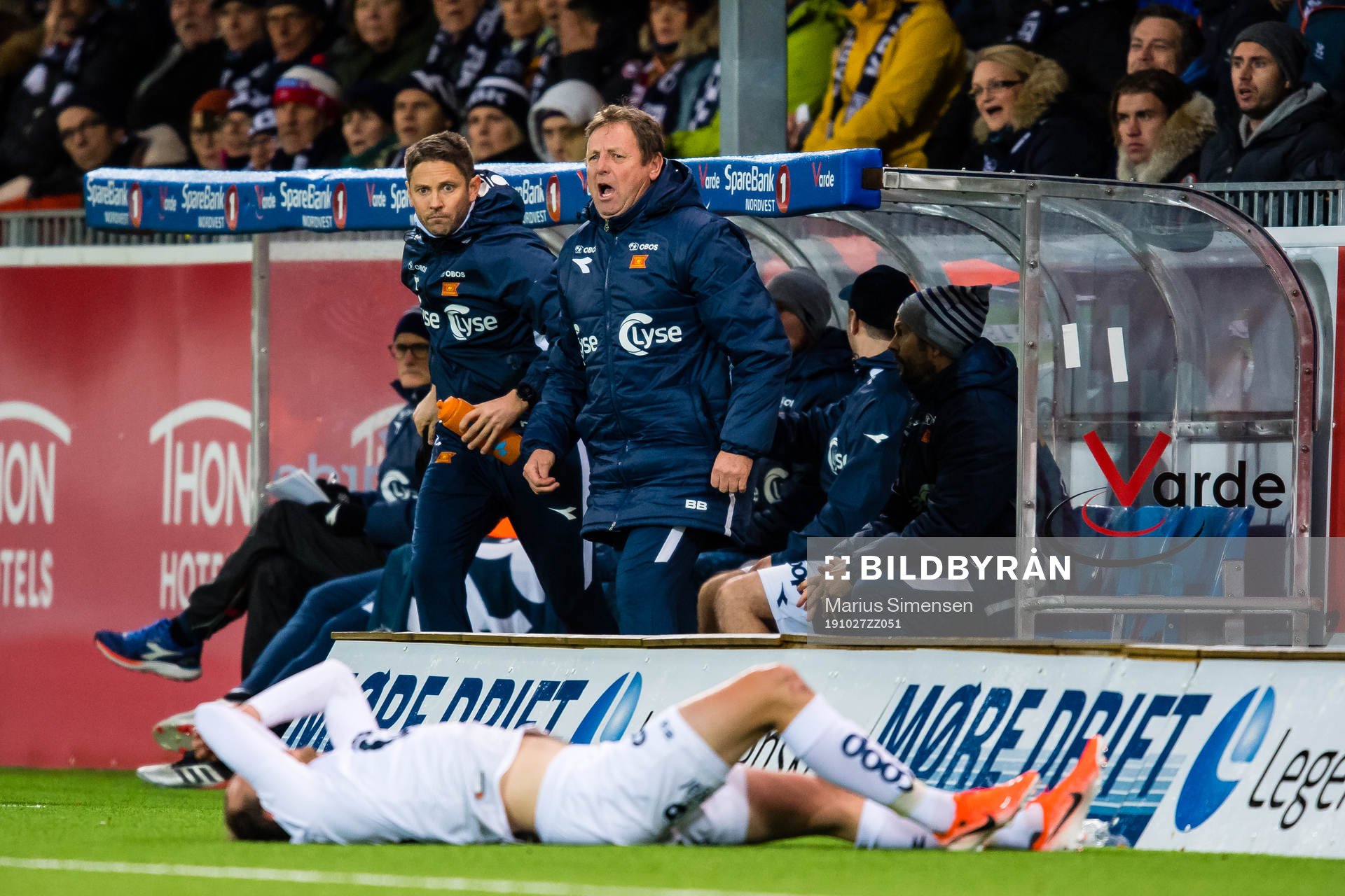 Bjarne Berntsen, head coach of Viking, reacts