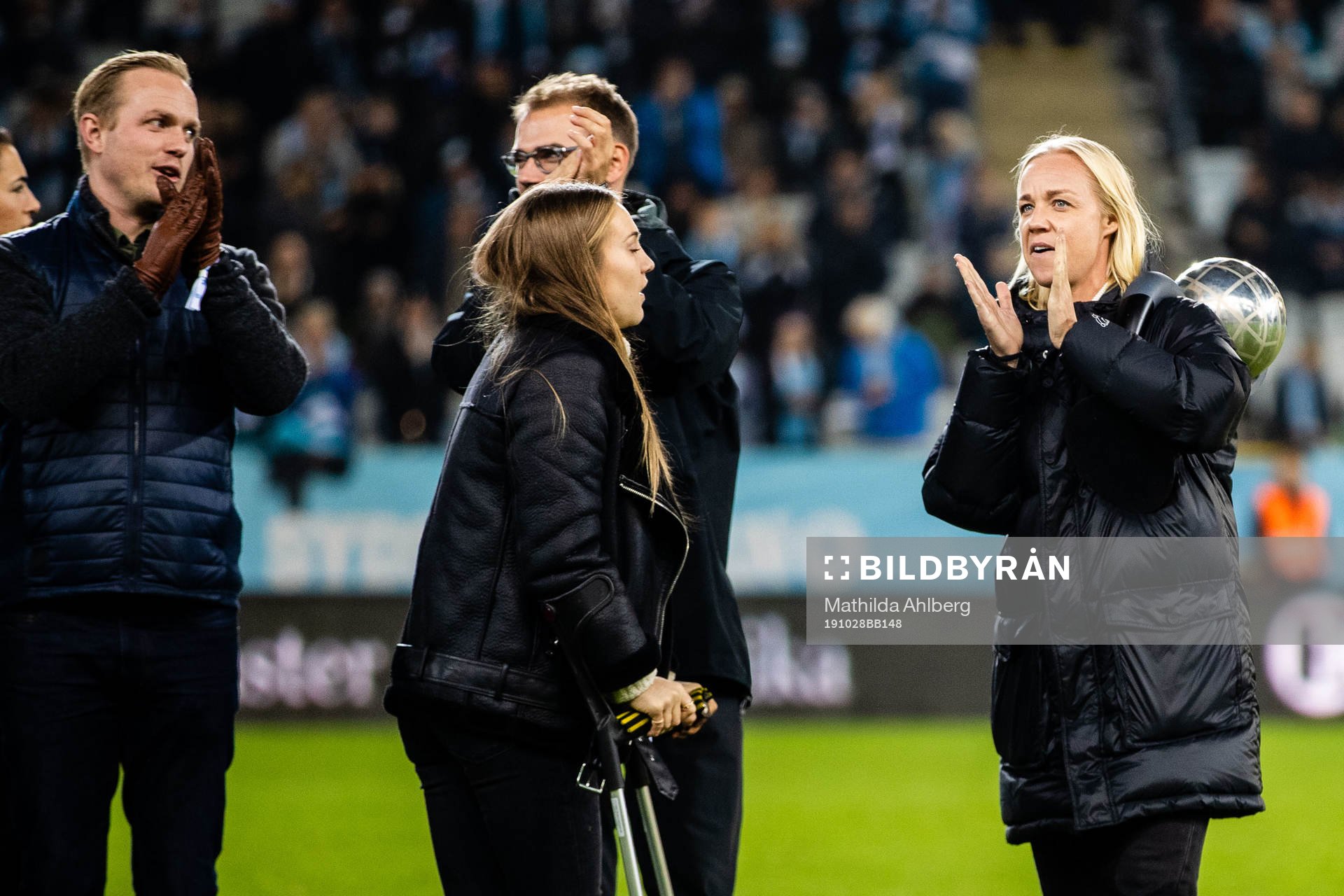 Rosengårds tränare Jonas Eidevall, Fiona Brown och
