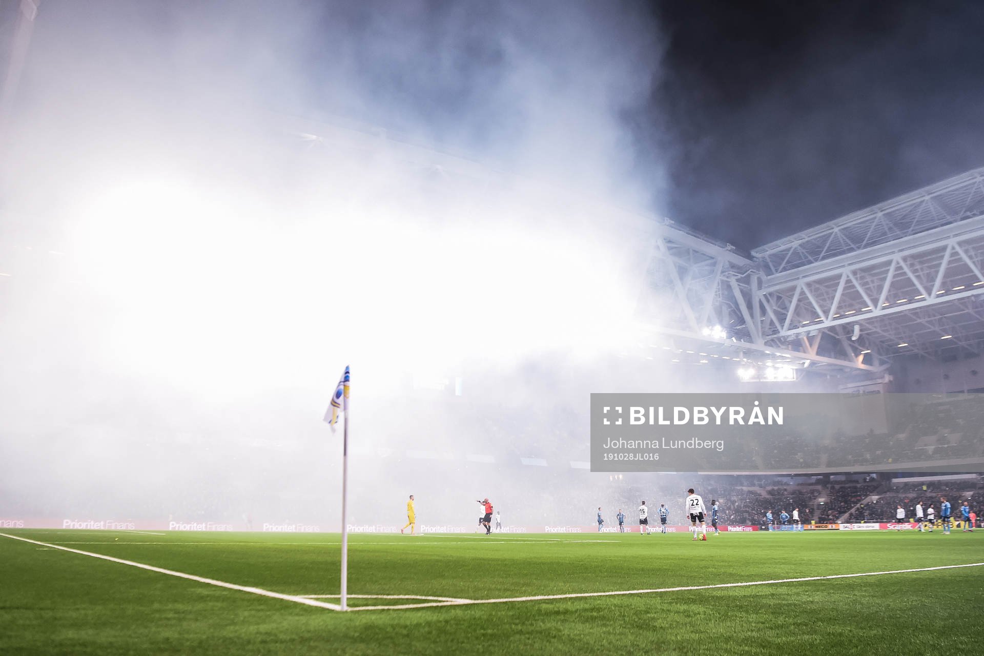 Spelavbrott i fotbollsmatchen i Allsvenskan mellan