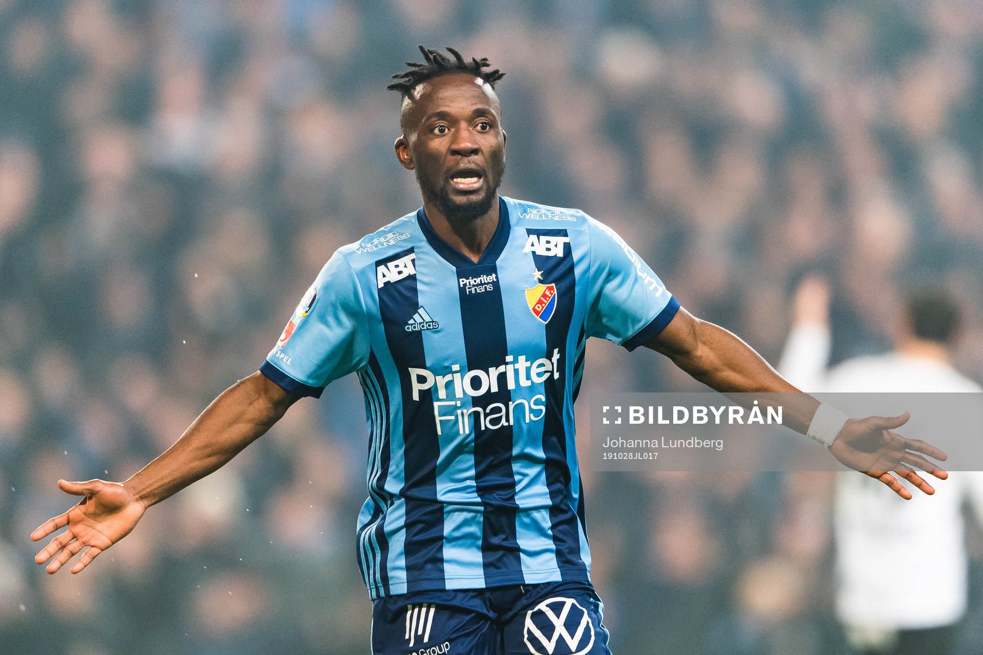 Djurgårdens Mohamed Buya Turay jublar