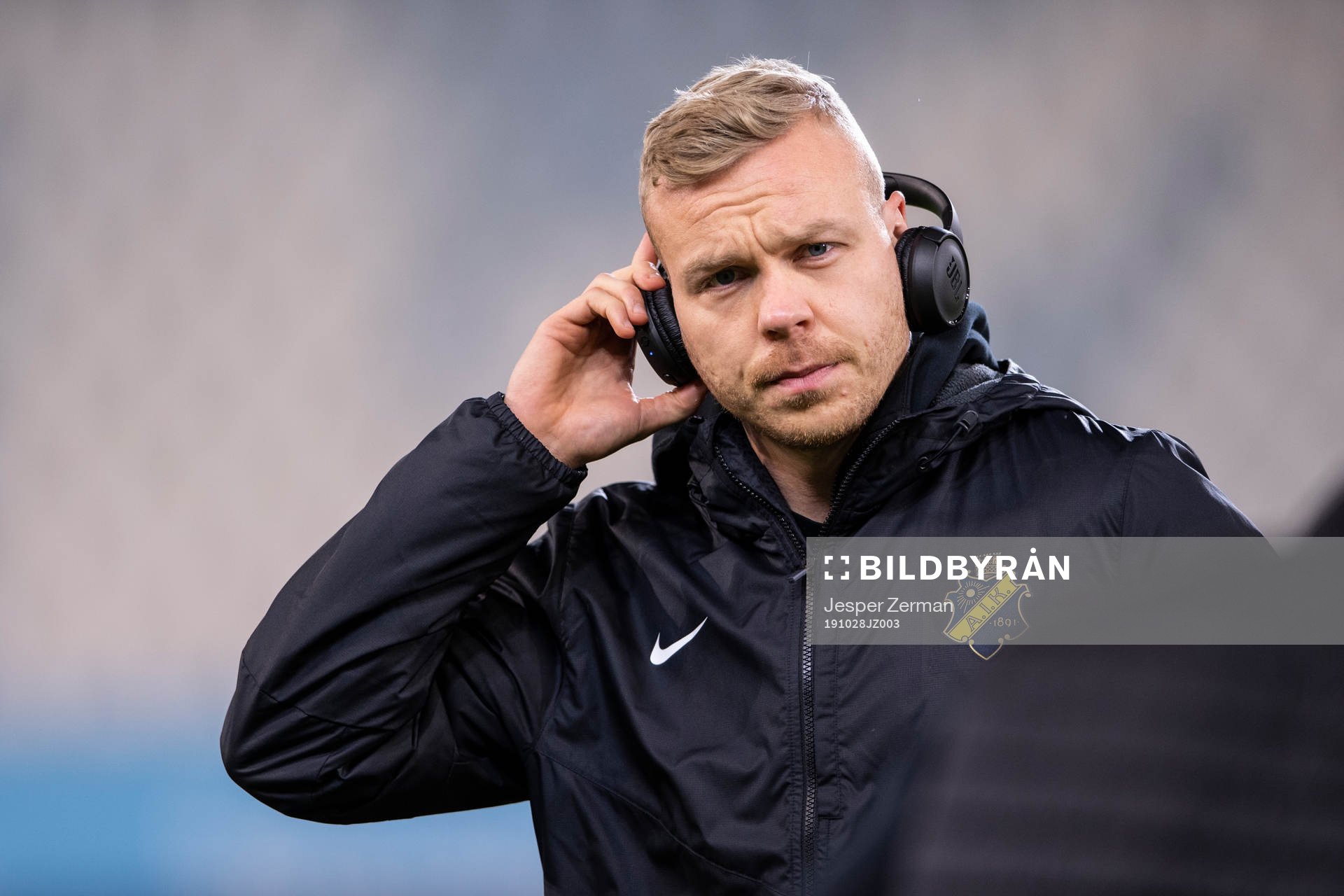 AIK:s Kolbeinn Sigthorsson inför fotbollsmatchen i Allsvenskan mellan Malmö FF och AIK den 28 oktober 2019 i Malmö.