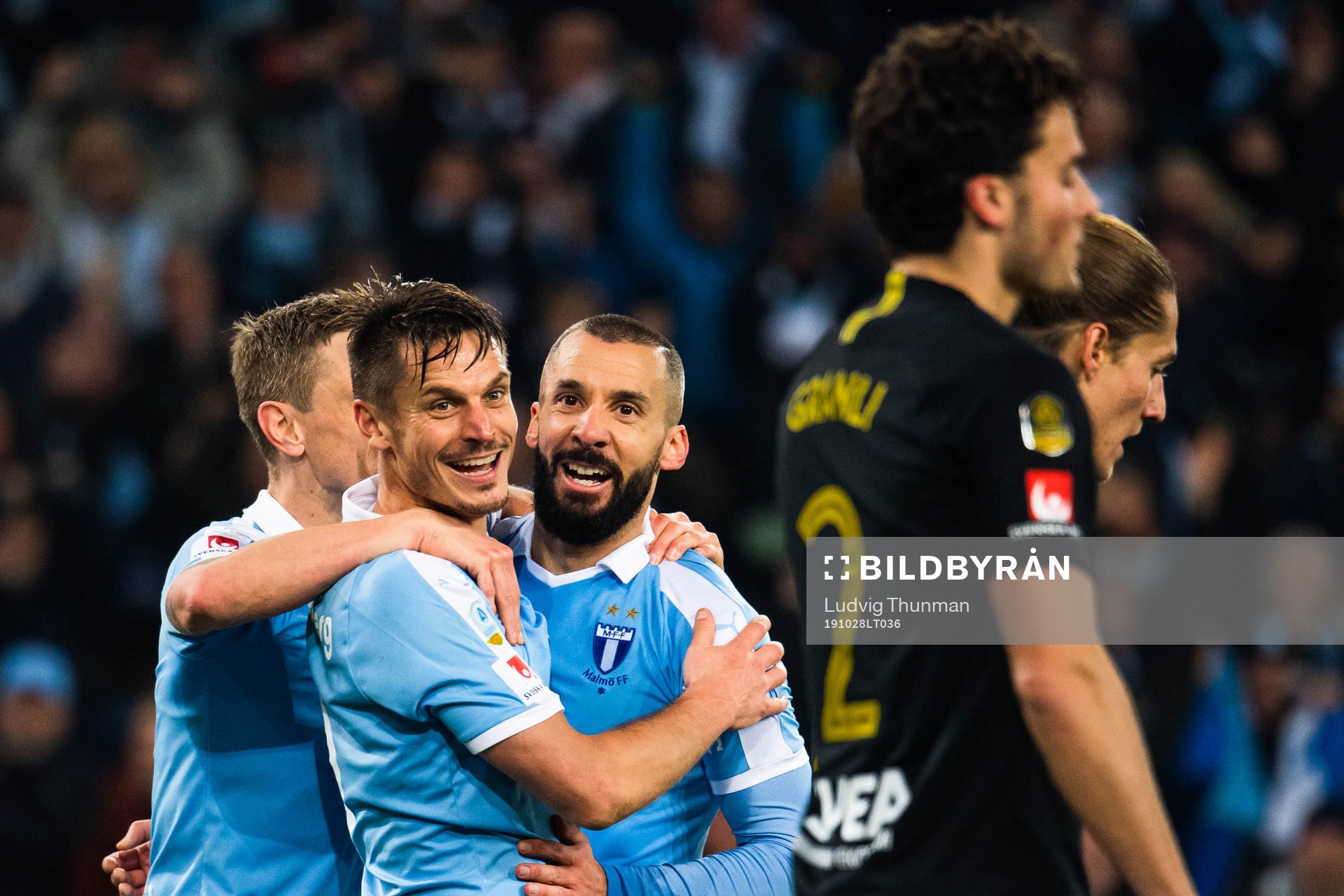 Malmö FFs Markus Rosenberg, Guillermo Molins och Sören