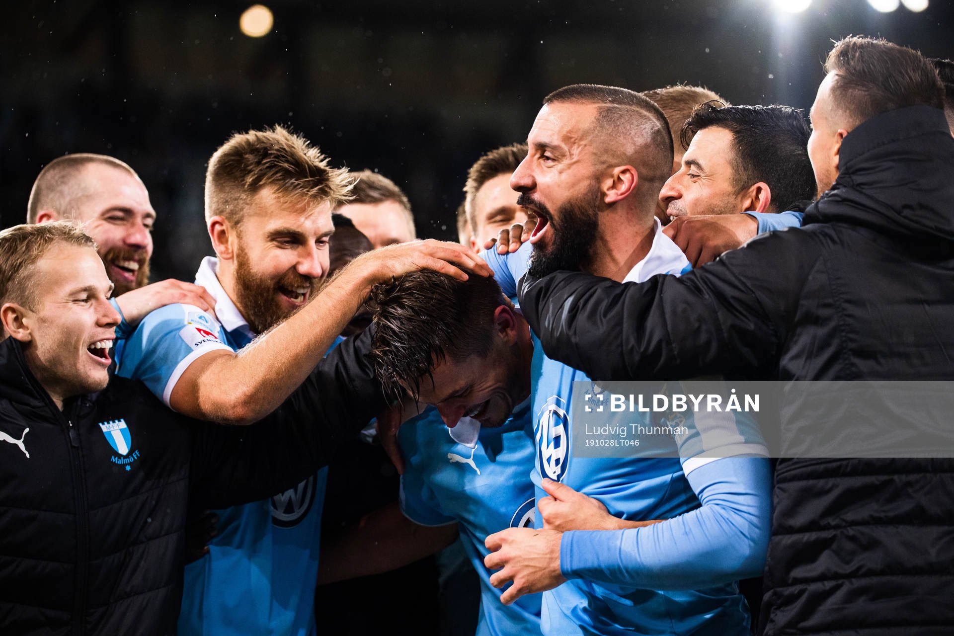 Malmö FFs Markus Rosenberg och Guillermo Molins jublar