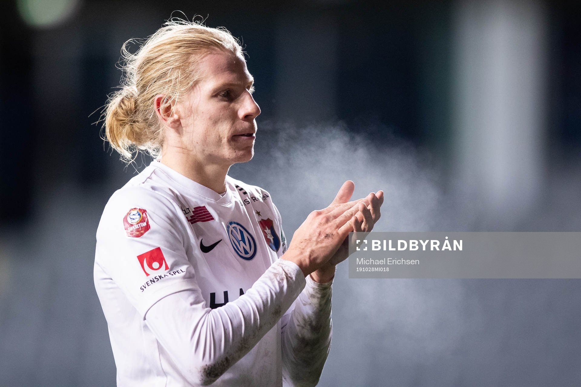 Örgrytes Gustav Ludwigson  fotbollsmatchen i Superettan