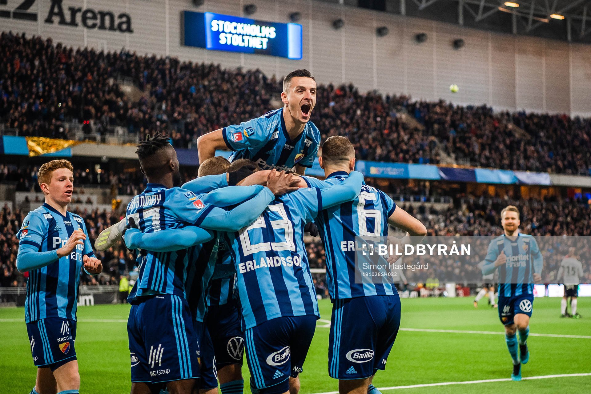Djurgårdens Haris Radetinac jublar
