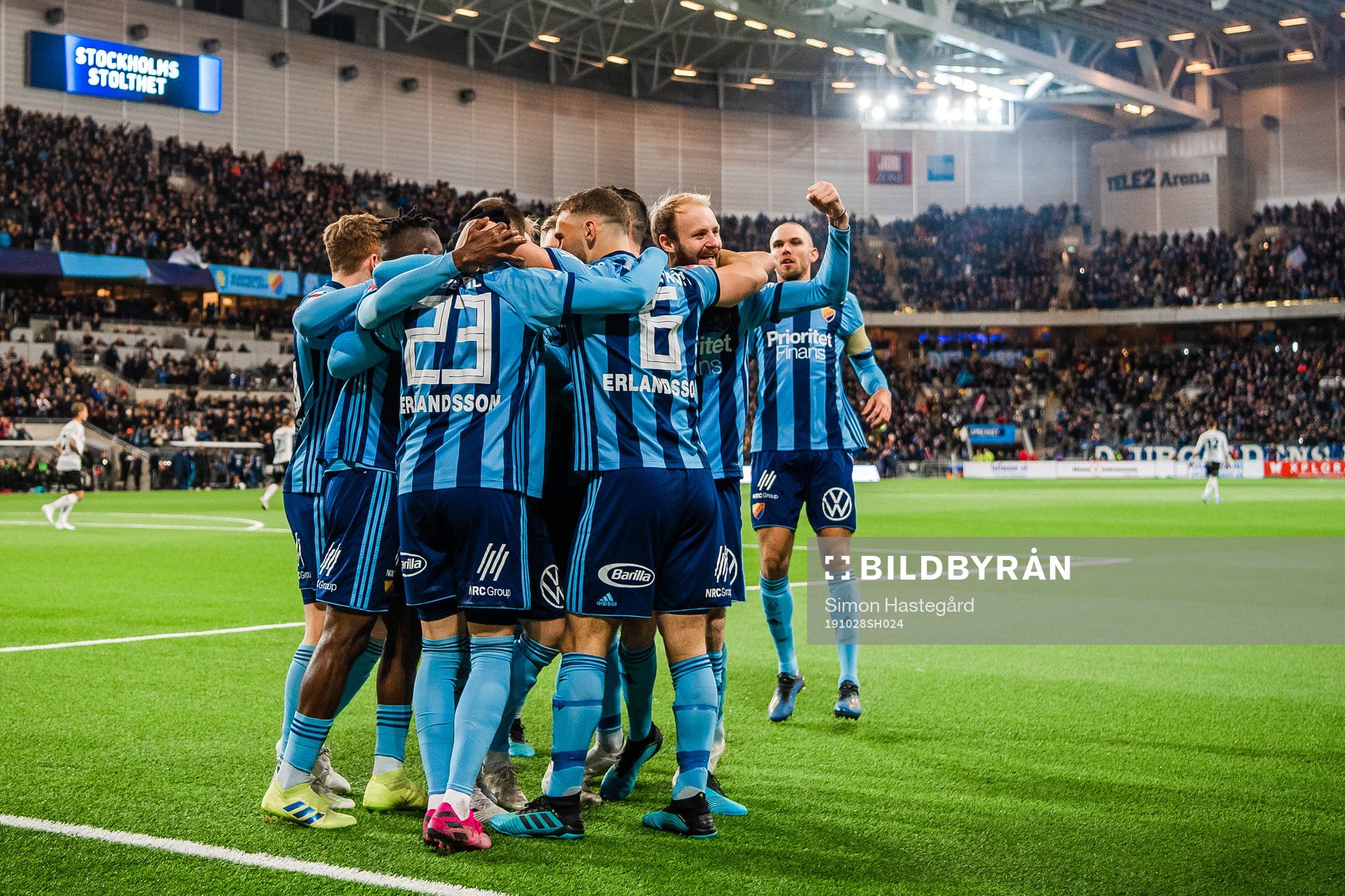 Djurgårdens spelare jublar