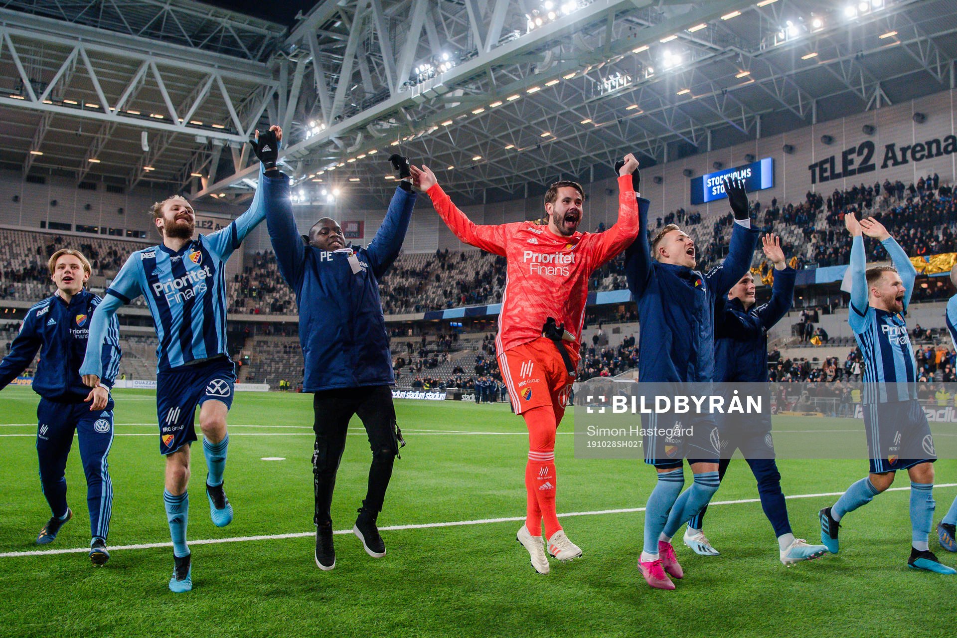Djurgårdens målvakt Tommi Vaiho jublar